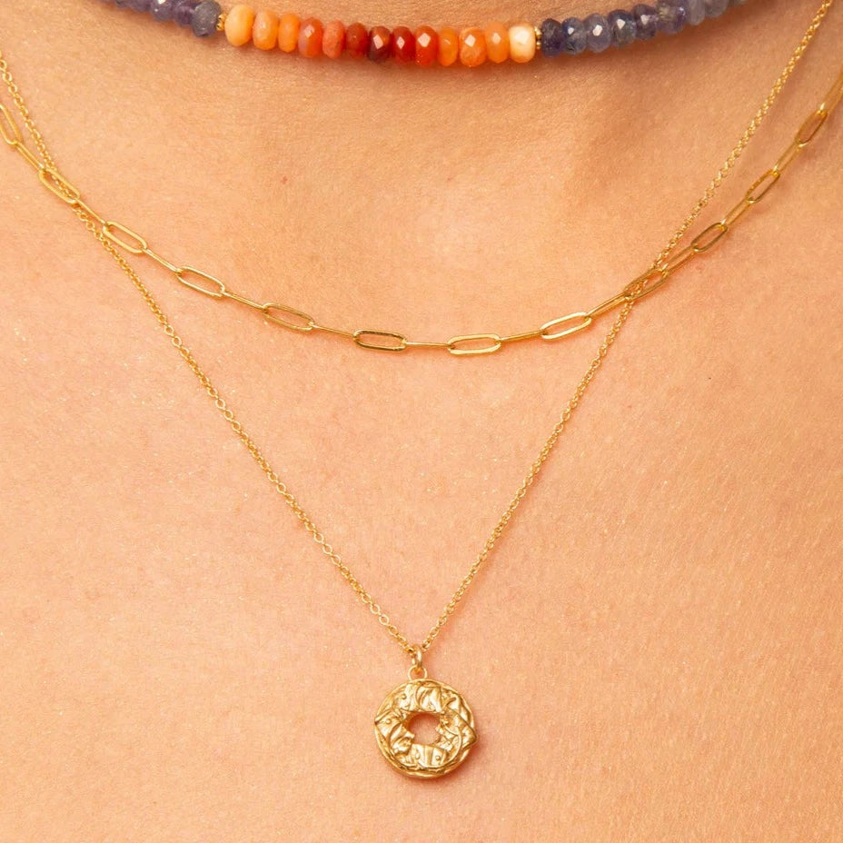 Bagel & Lox Charm Necklace - Gold Vermeil、mySite、topwebapps