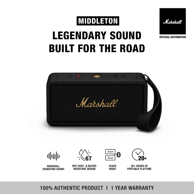 Marshall Middleton Portable Wireless Bluetooth Outdoor Speaker、mySite、fannypackpong