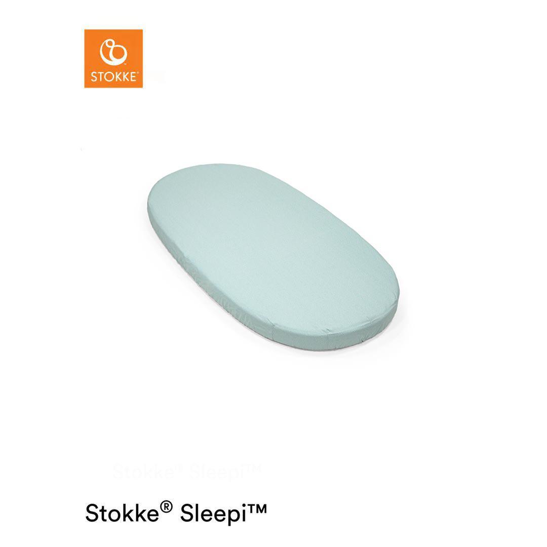  Stokke Sleepi V3 Fitted Sheet - Dots / Sage、mySite、merchandisen