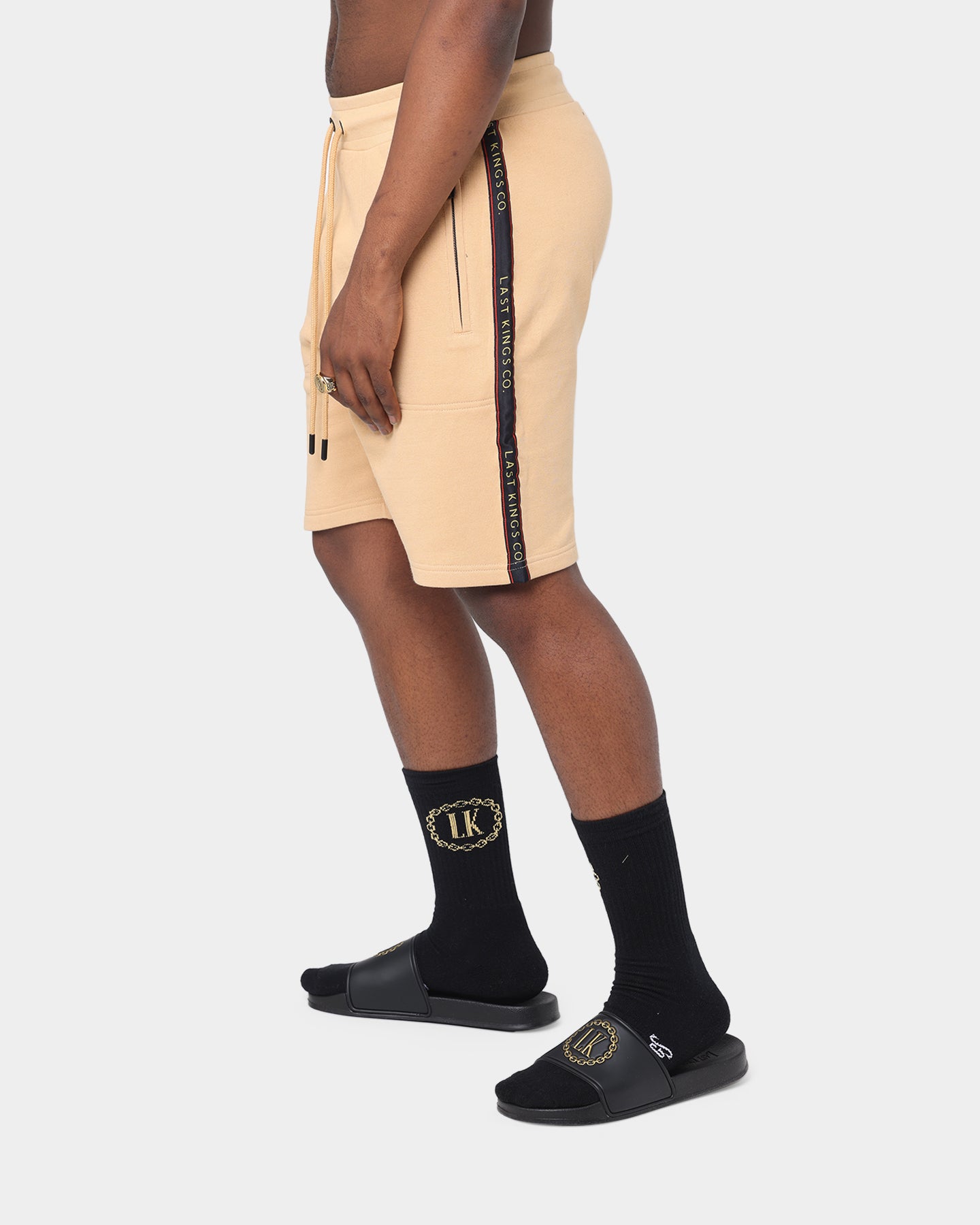 Last Kings Notoriety Tape Sweat Shorts Sand、mySite、zt4zffjzw