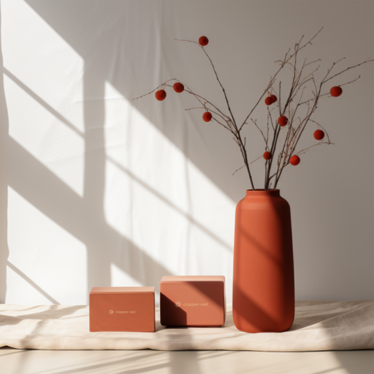 Cotton Cushion Cover Set | Green & Red | Set of 2、mySite、camillekostekn