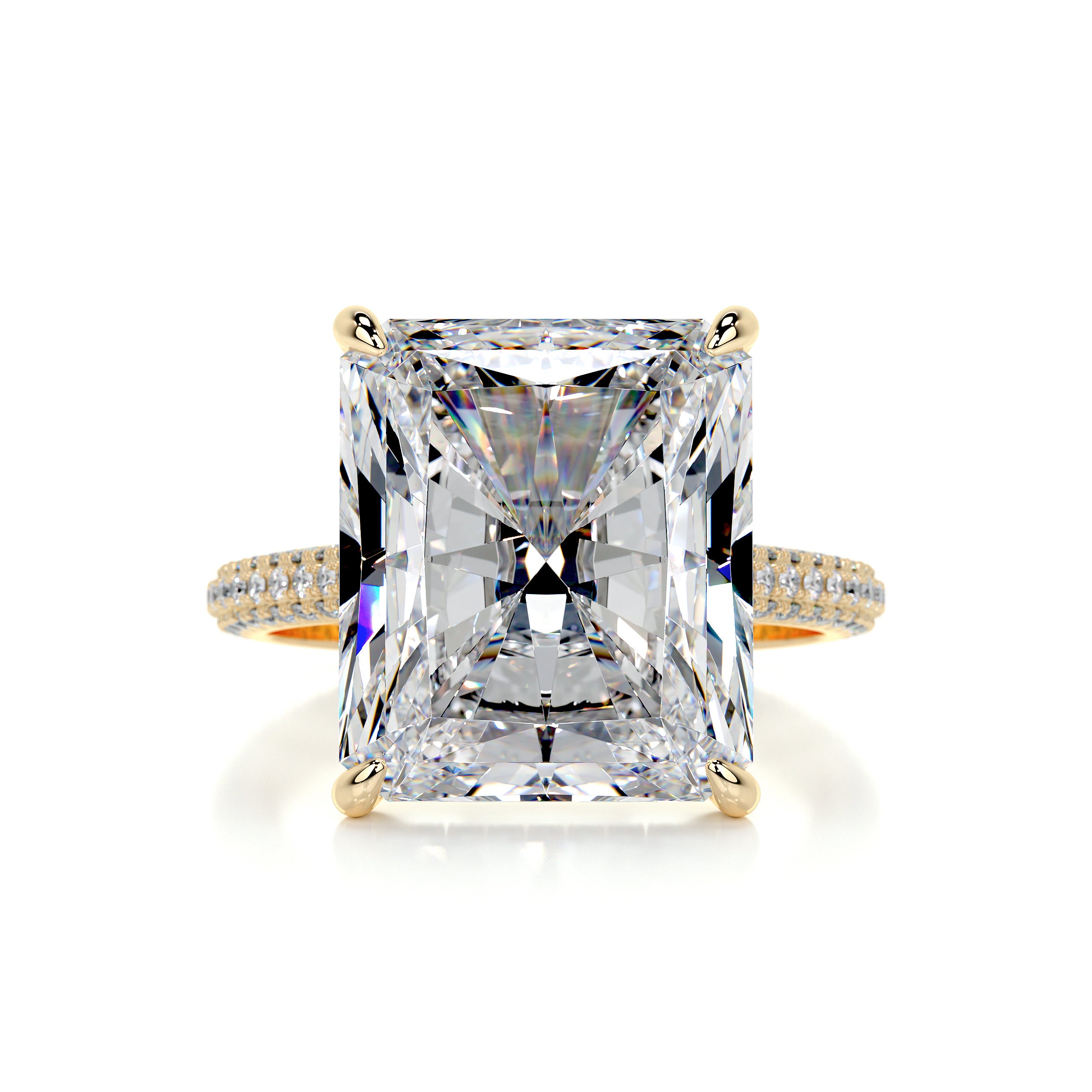 Cher Moissanite & Diamond Ring -18K Yellow Gold、mySite、hinf8tx79
