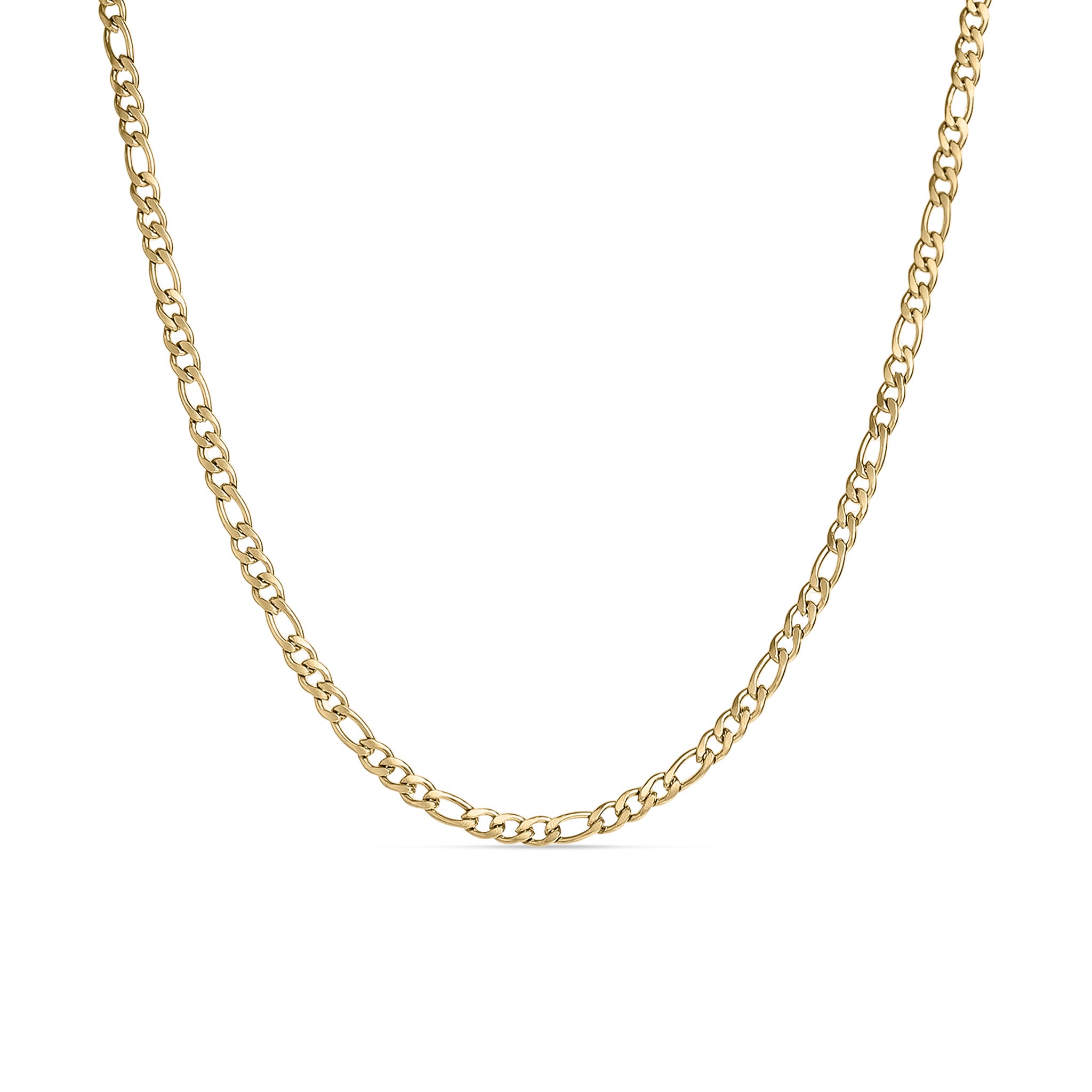 18K Gold PVD Stainless Steel Figaro Chain Necklace / CHN9600、mySite、dreamappss