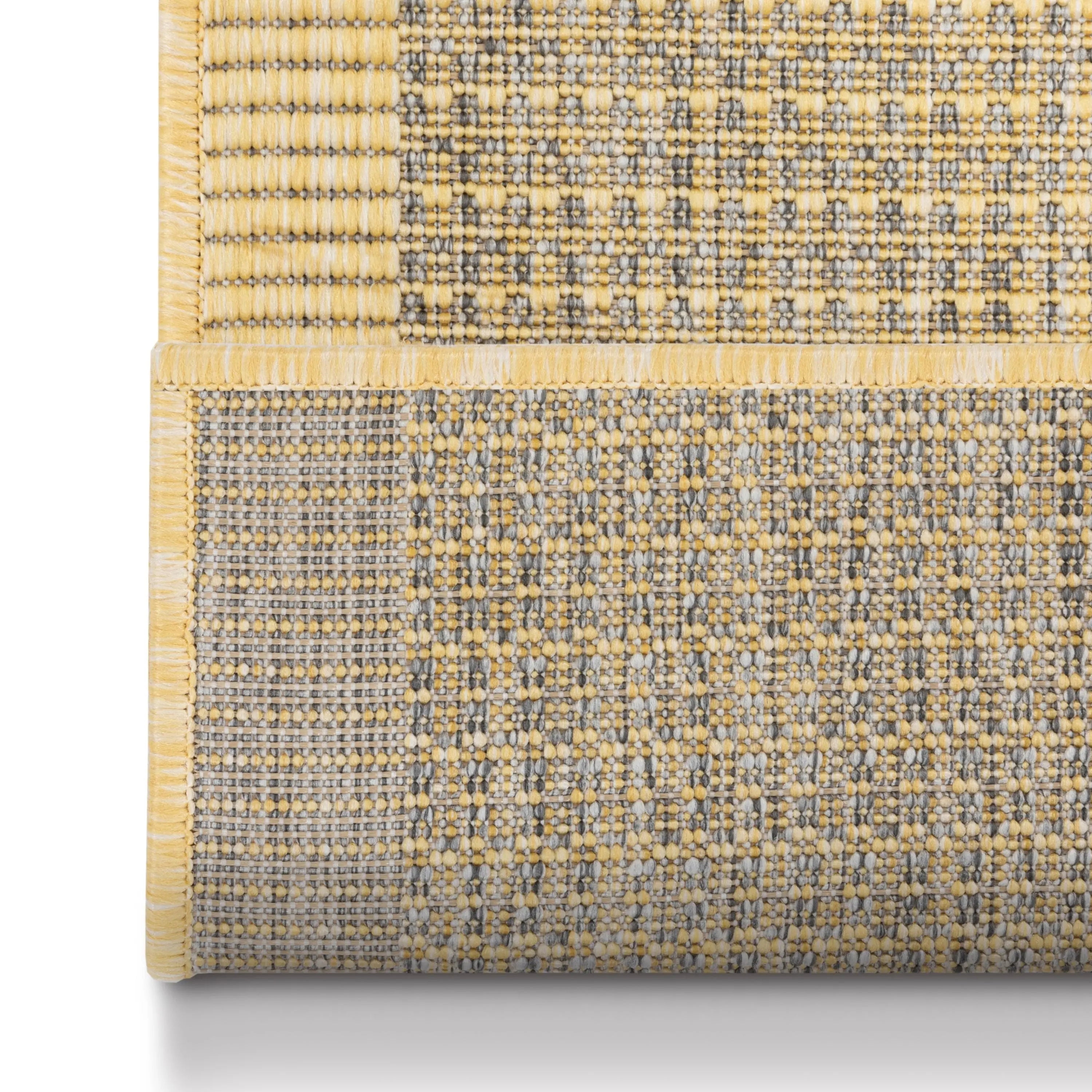 Odin Custom Size Indoor/Outdoor Runner Solid & Striped Yellow 31 Inch Width x Choose Your Length Hallway Flat-Weave Runner Rug、mySite、gigharbornorthrealestate