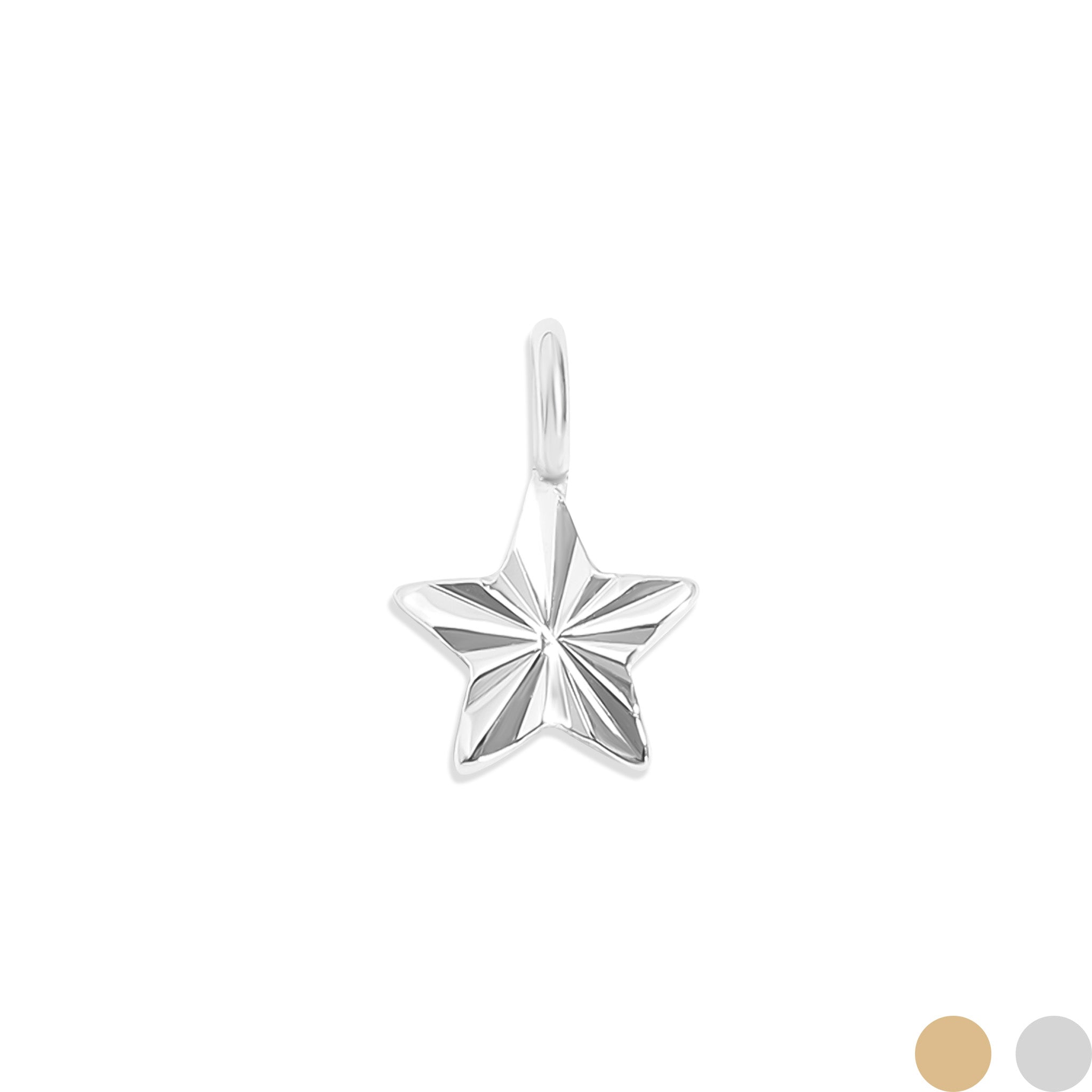 .925 Sterling Silver Sunburst Star Charm for Permanent Jewelry / PMJ1029、mySite、dreamappss