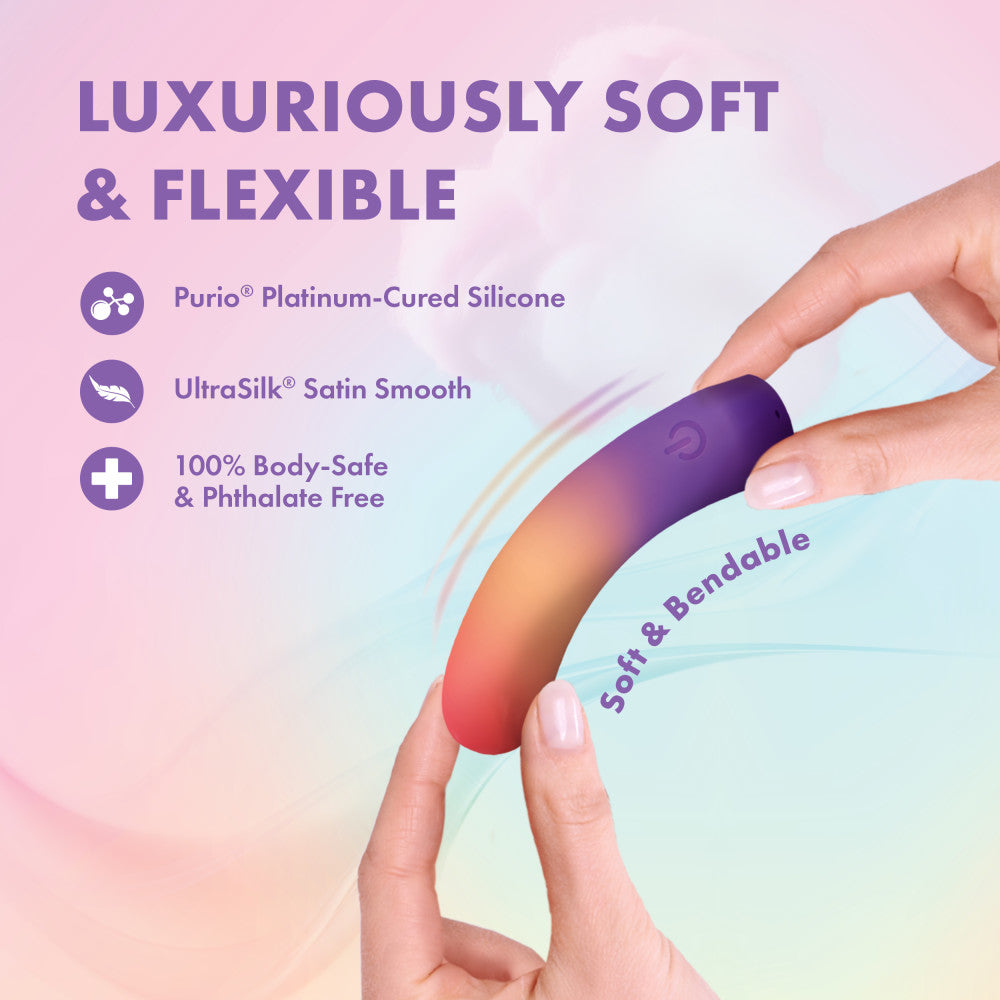Play With Me by Blush ®| Cotton Candy 4 Inch Silicone Bullet Vibrator – USB Rechargeable Clitoral Nipple Massager – In Multicolor、mySite、bottomscart