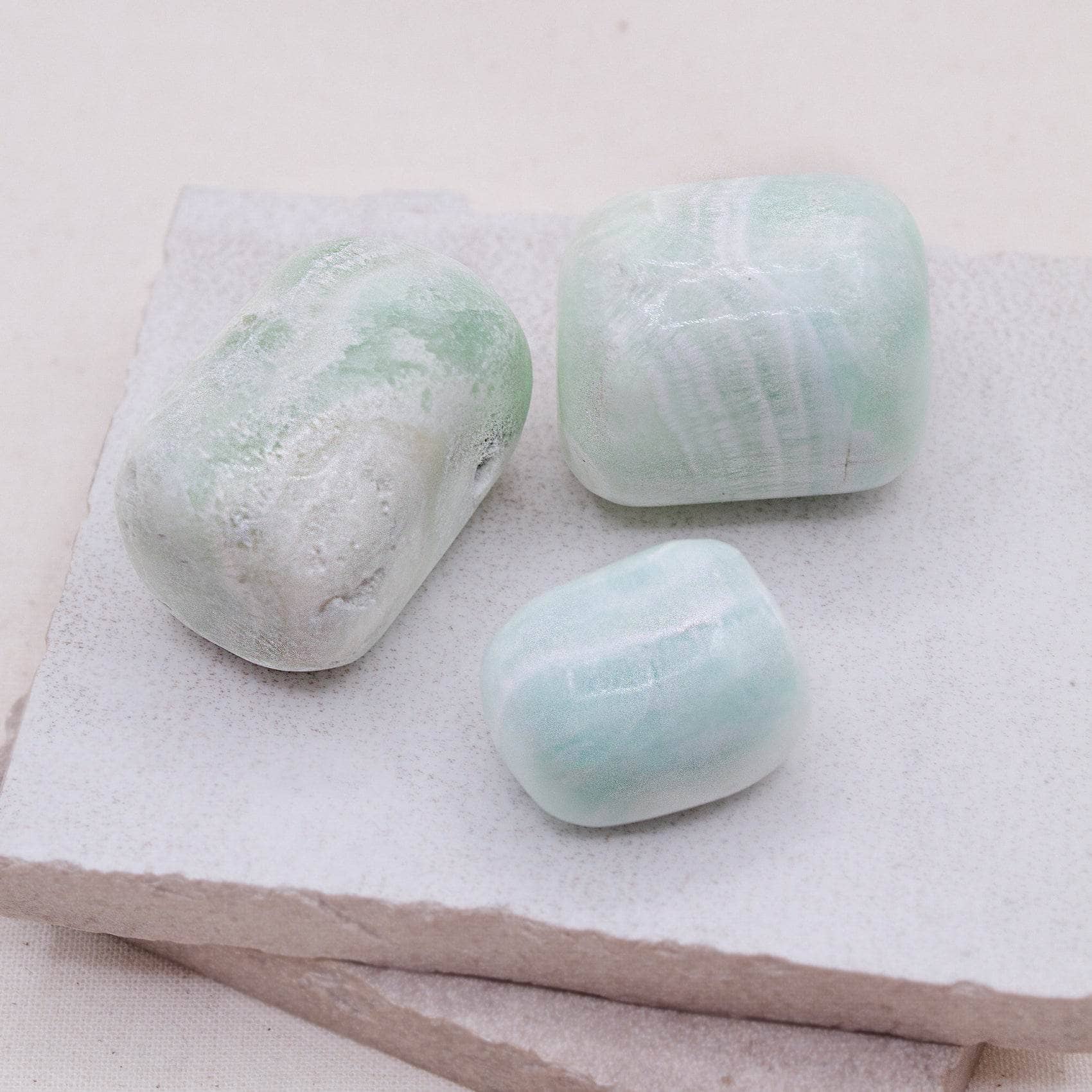 Blue Caribbean Calcite Stone Set - AAA Premium Quality、mySite、hinf8tx79