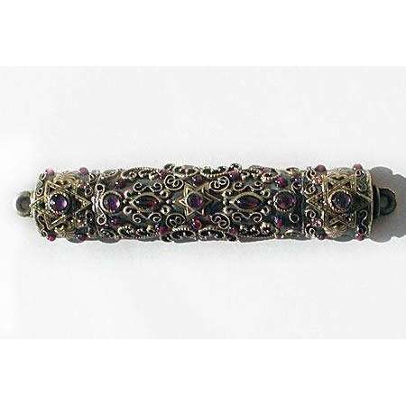 Michal Golan Amethyst and Garnet Mezuzah、mySite、topwebapps