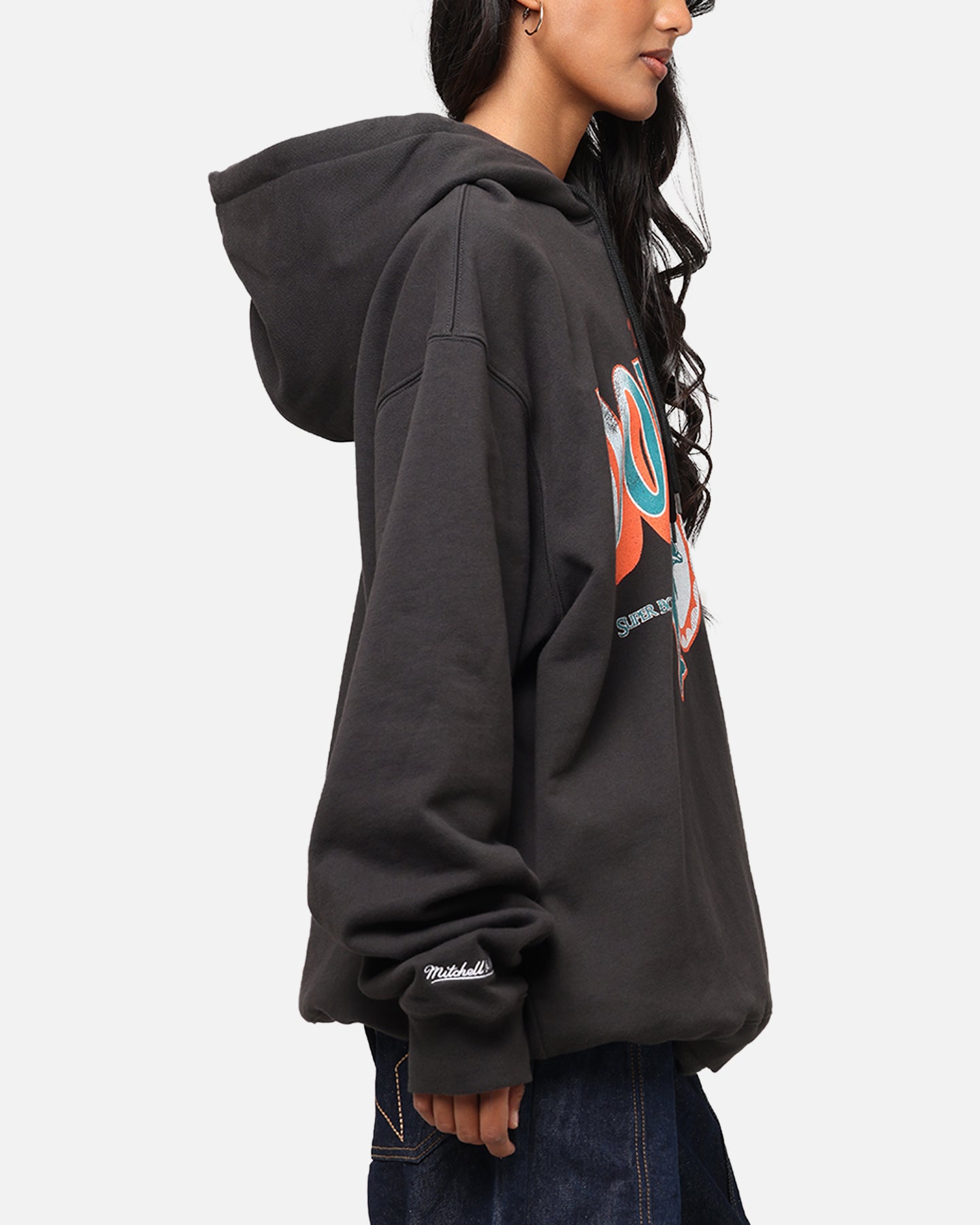 Mitchell & Ness Miami Dolphins Arch Hoodie Faded Black、mySite、zt4zffjzw