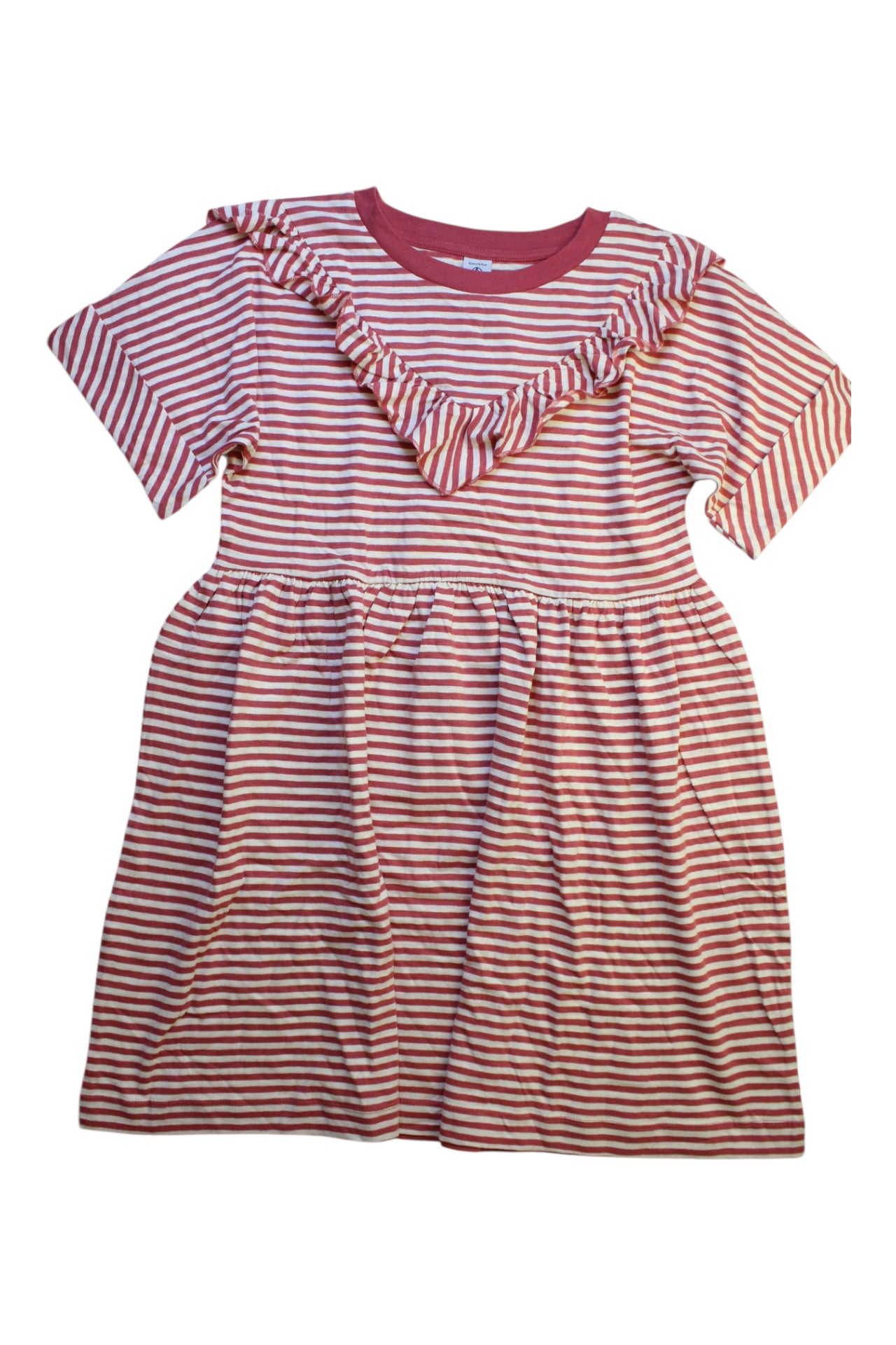 Petit Bateau Striped Dress With Ruffle Detail 10Y、mySite、g9winljtr
