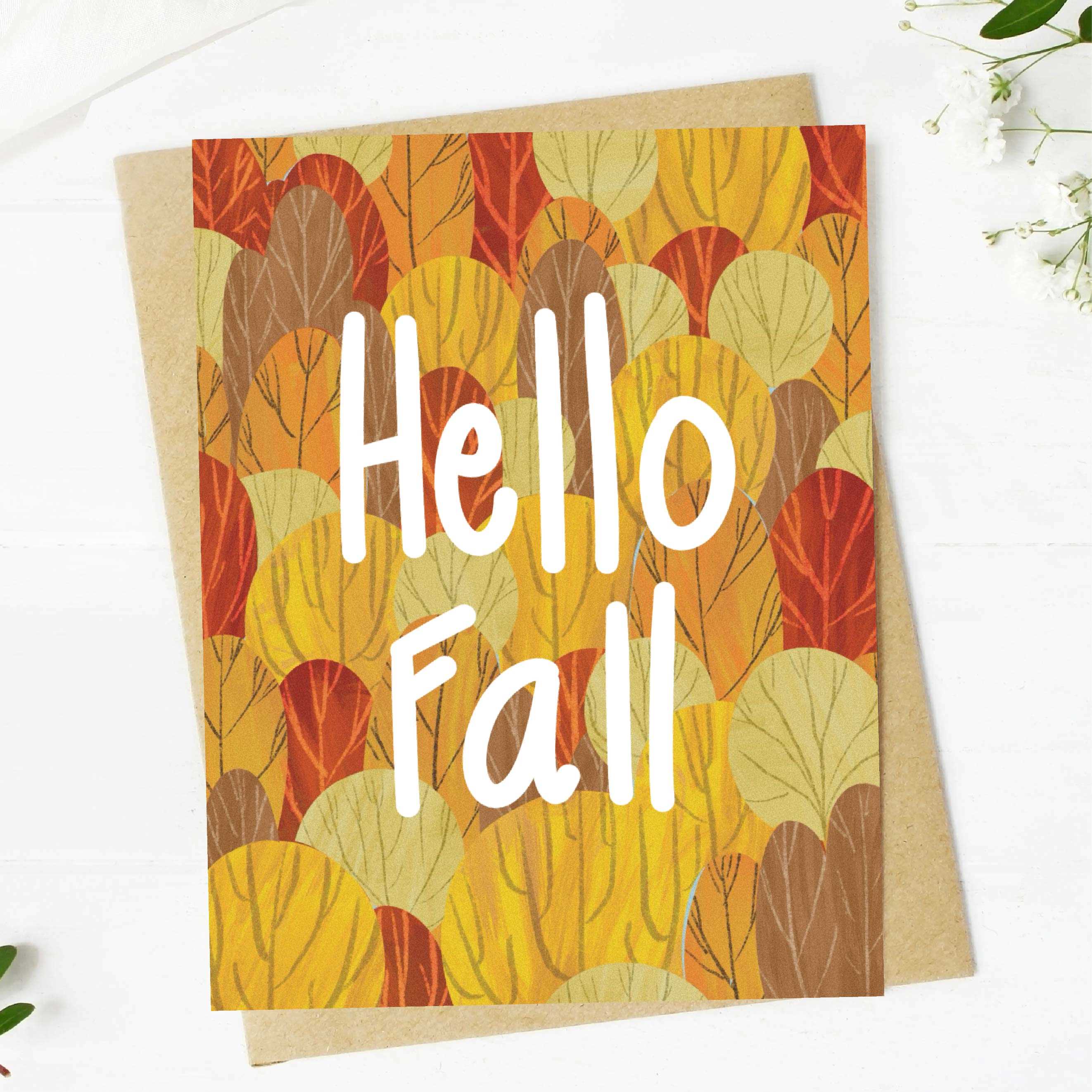  Hello Fall Greeting Card、mySite、ghnorth