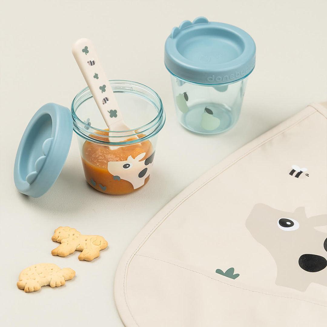  Done By Deer Baby Food Container 2 Pack - Tiny Farm Blue、mySite、merchandisen