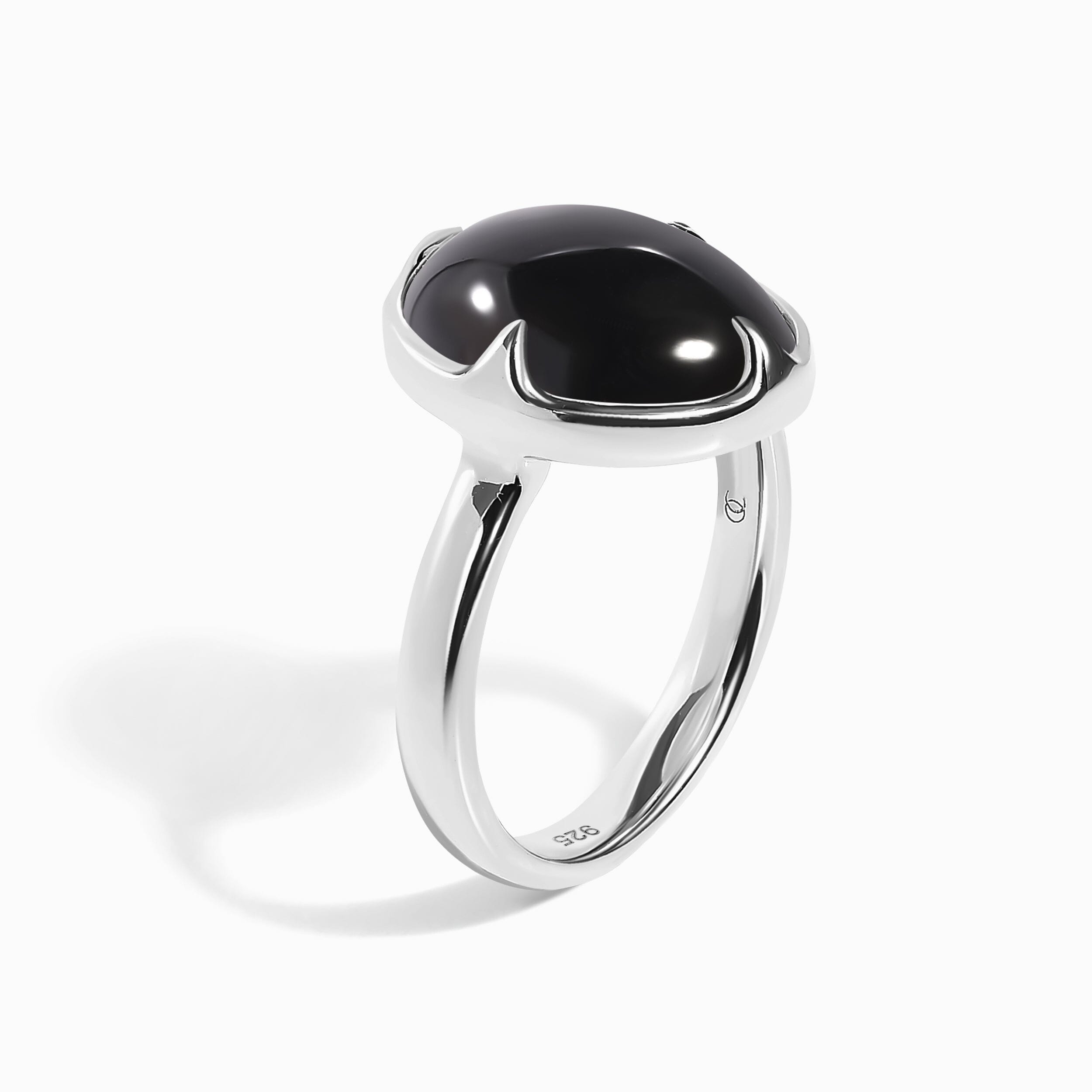 Black Obsidian Cabochon Ring - Aura、mySite、hinf8tx79