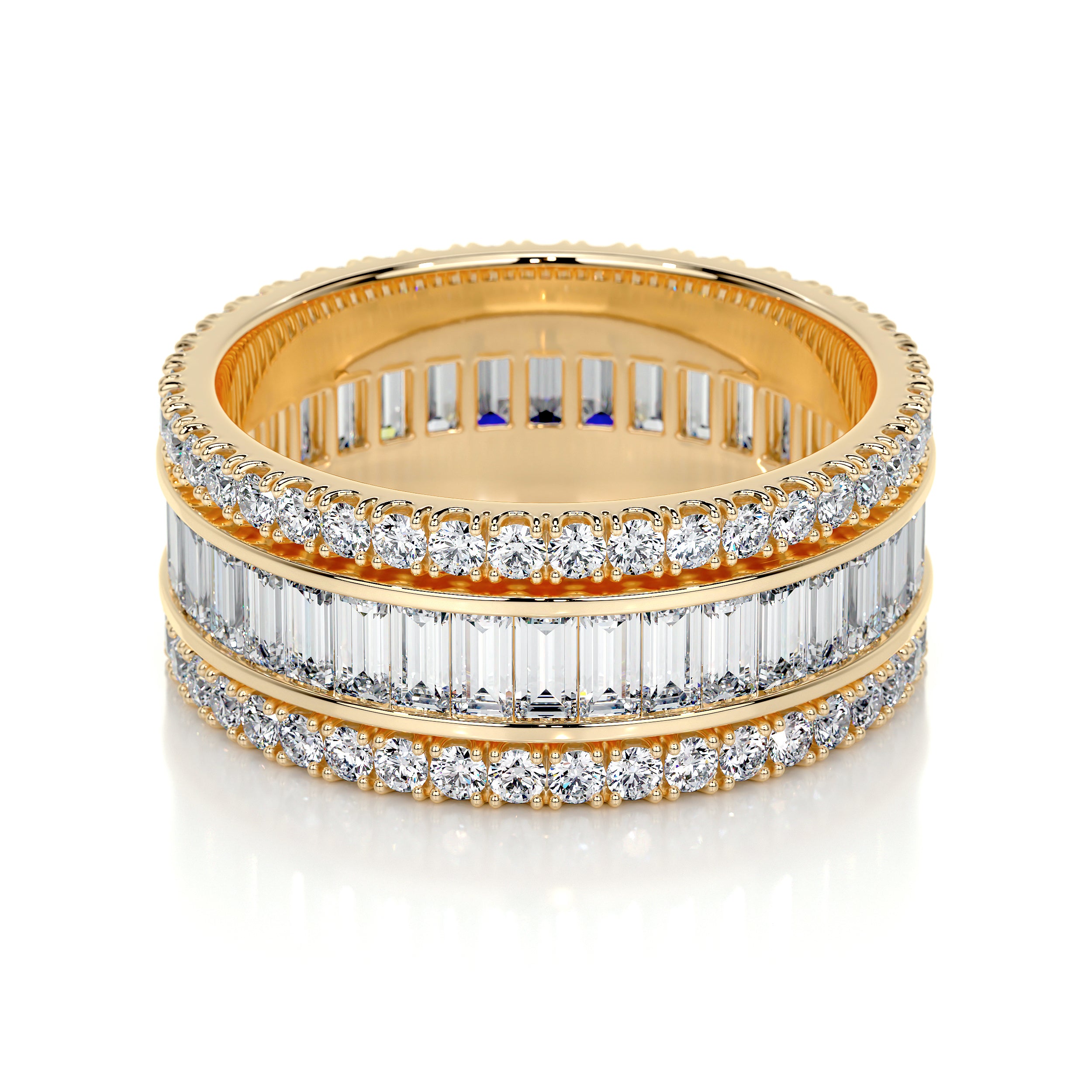 Paige Lab Grown Eternity Wedding Ring (4 Carat) -18K Yellow Gold、mySite、hinf8tx79