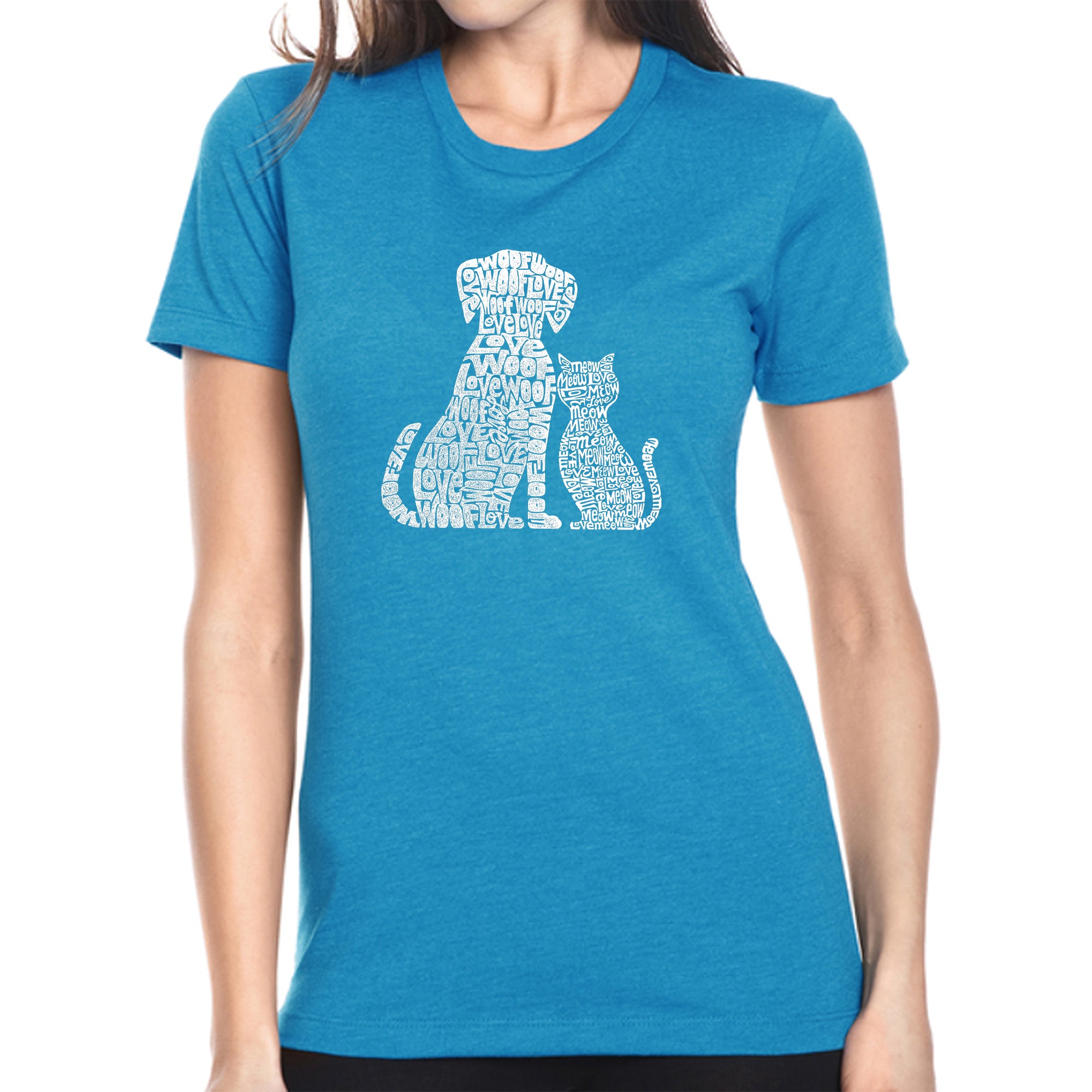 Dogs and Cats - Women's Premium Blend Word Art T-Shirt、mySite、camillekostekn