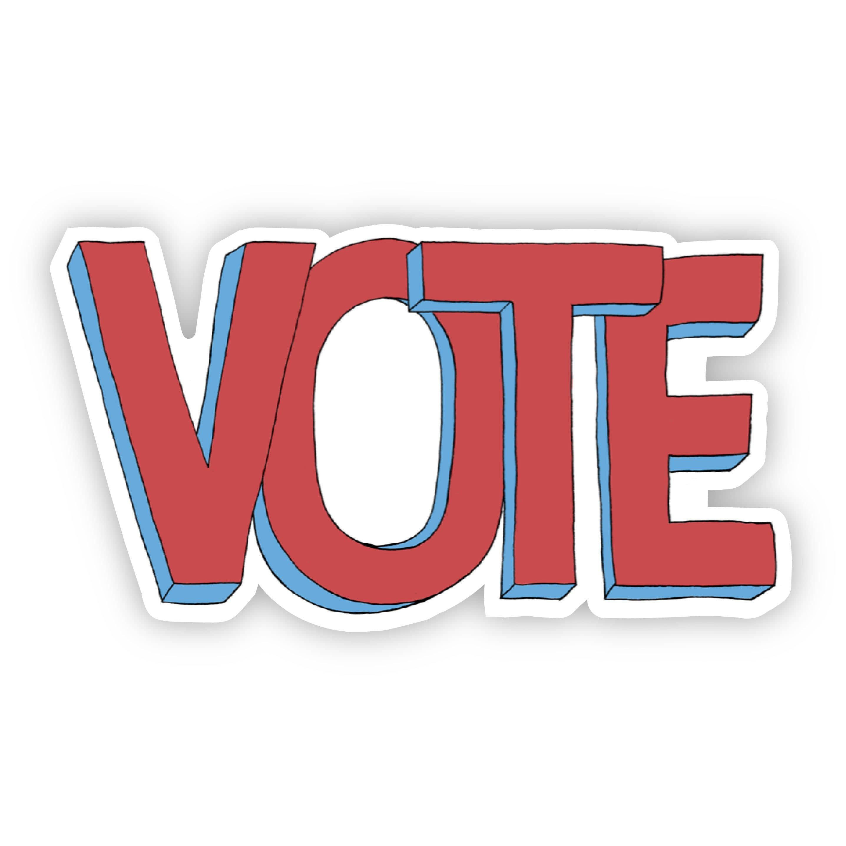 Vote Red Lettering Sticker、mySite、elrpsem3k