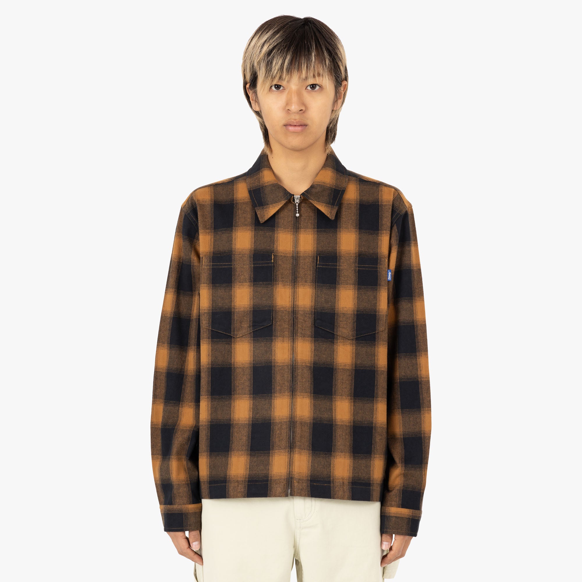  Awake NY Brushed Flannel Shirt Jacket Orange / Multi、mySite、merchandisen