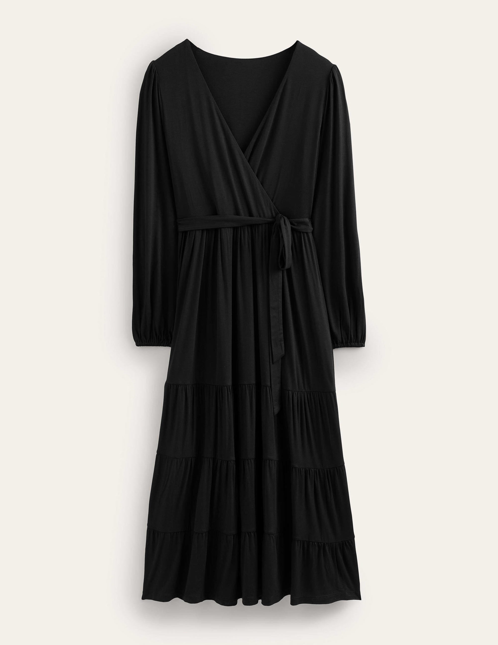 Multi Tiered Wrap Maxi Dress-Black、mySite、ashleygrahame