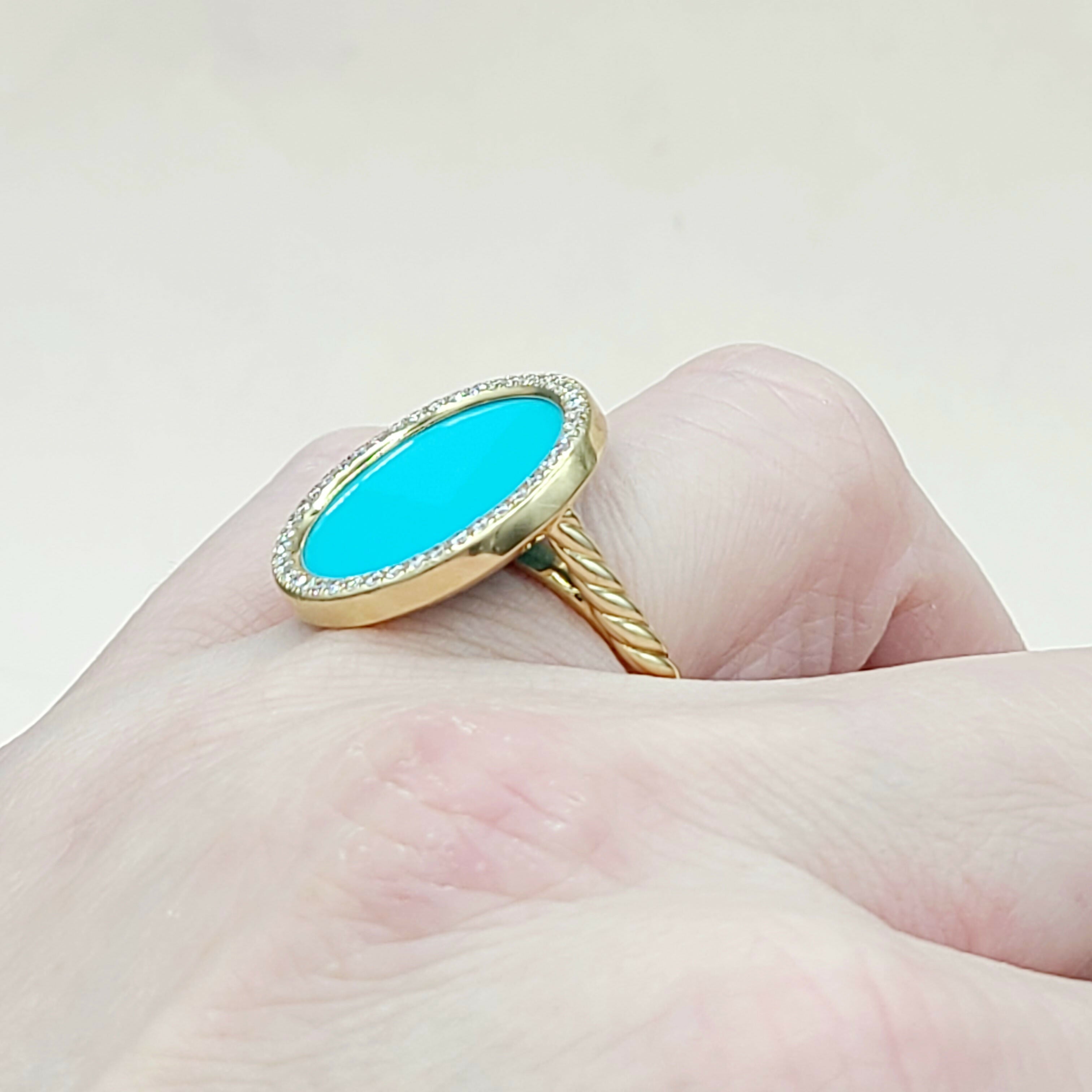 David Yurman Elements Ring Turquoise & Diamond 18K Gold、mySite、hinf8tx79