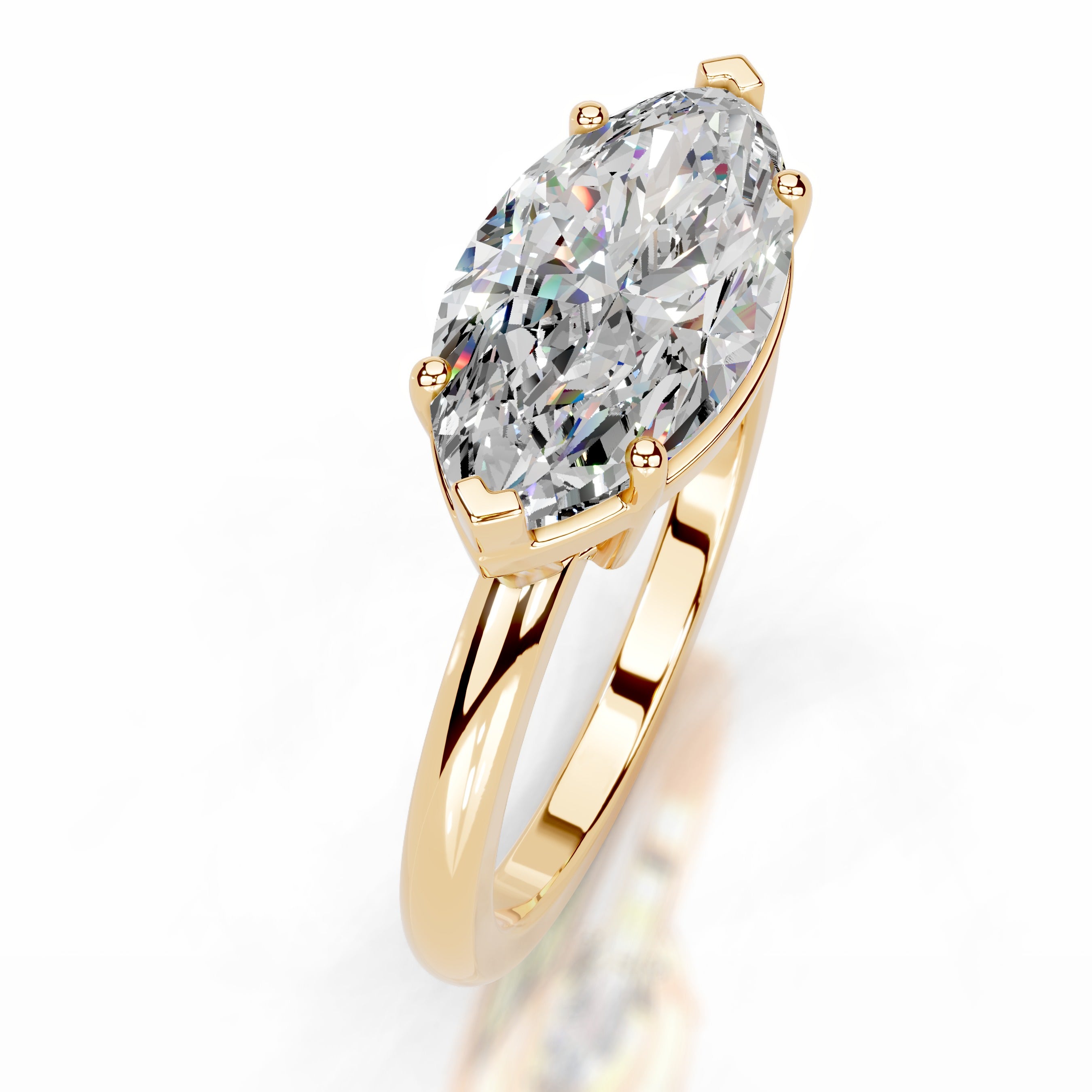 Miriam Moissanite Ring - 18K Yellow Gold、mySite、hinf8tx79