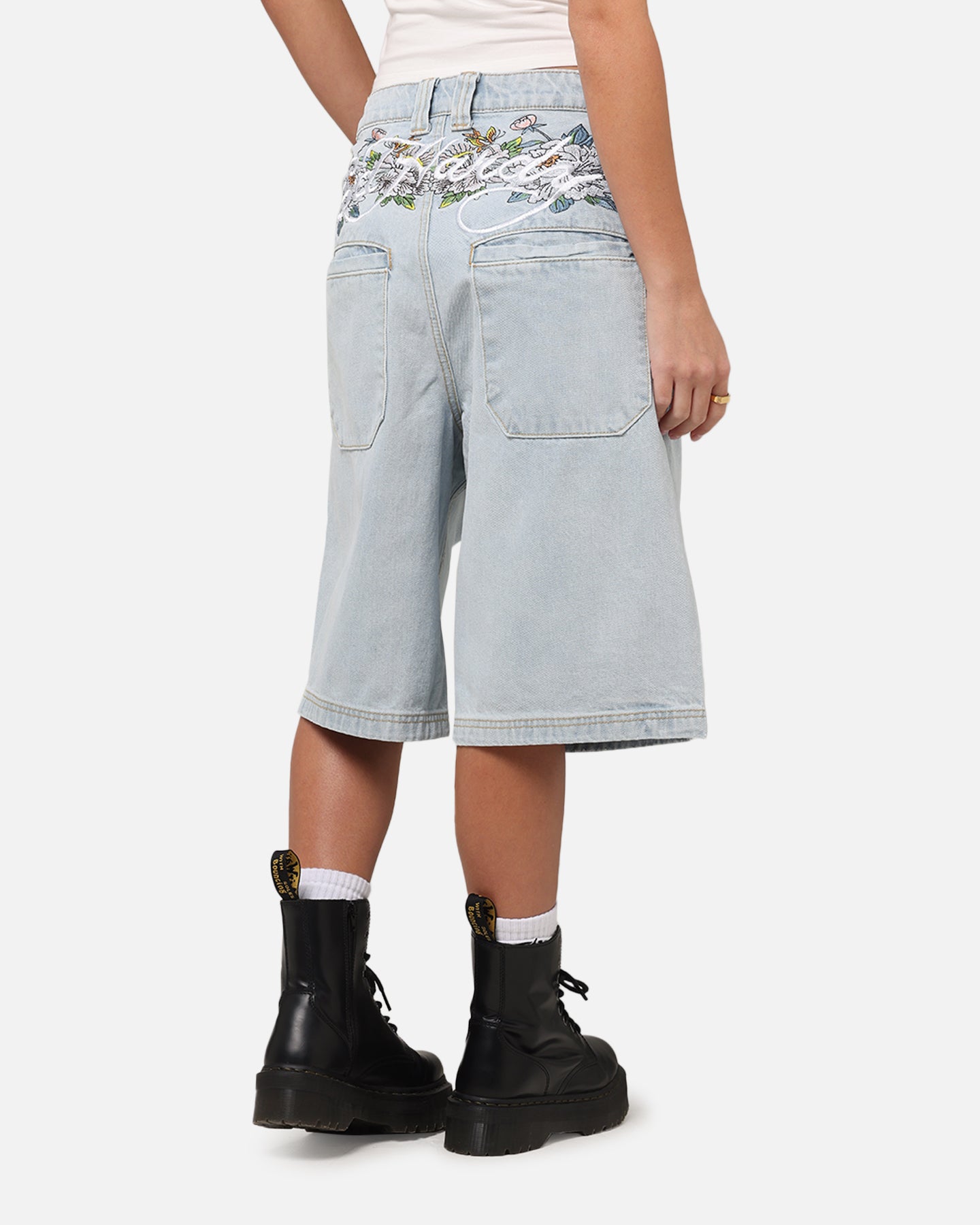 Ed Hardy Women's Flora Jorts Light Wash、mySite、zt4zffjzw