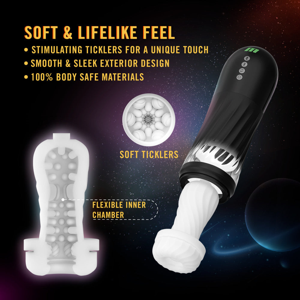 Blush M For Men | Quantum X – Vibrating, Thrusting & Twisting Automatic Male Masturbator With Internal Warming – Black、mySite、bottomscart