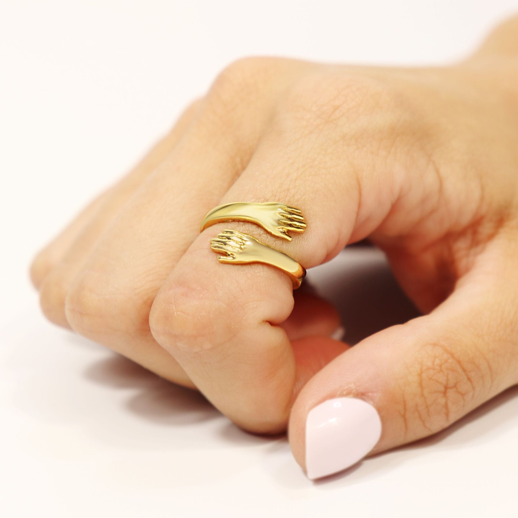 18K Gold PVD Stainless Steel Hug Ring / KSS0002、mySite、dreamappss