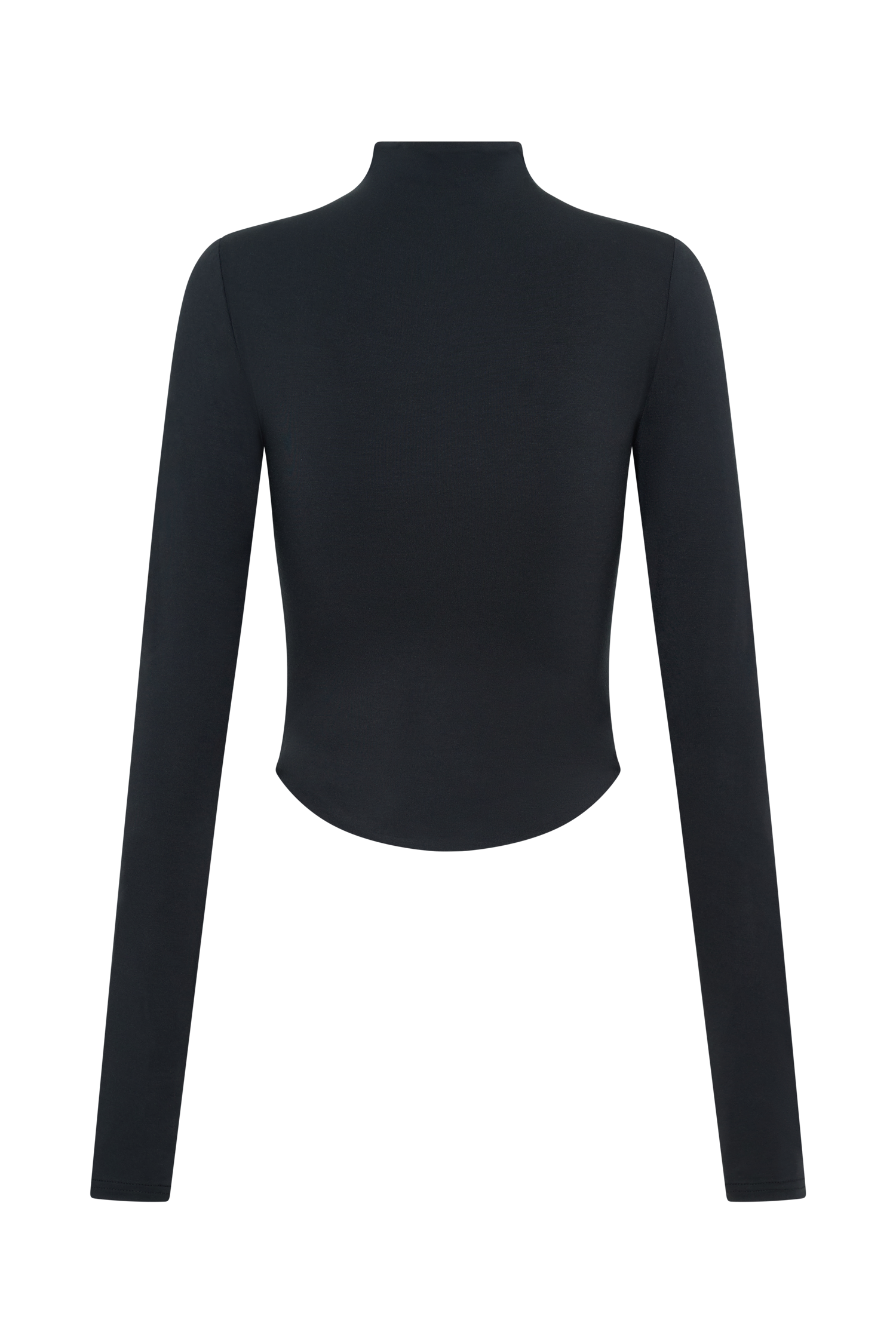 Ember Modal Long Sleeve High Neck Top - Black、mySite、solidvoid