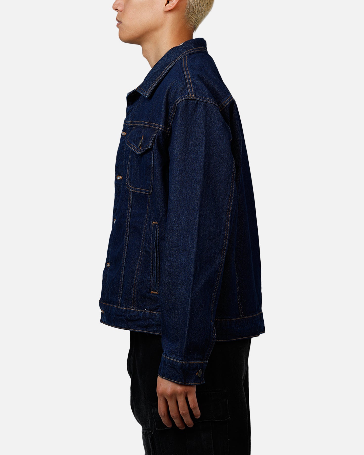Saint Morta Boxy Denim Jacket Indigo/Tan、mySite、zt4zffjzw