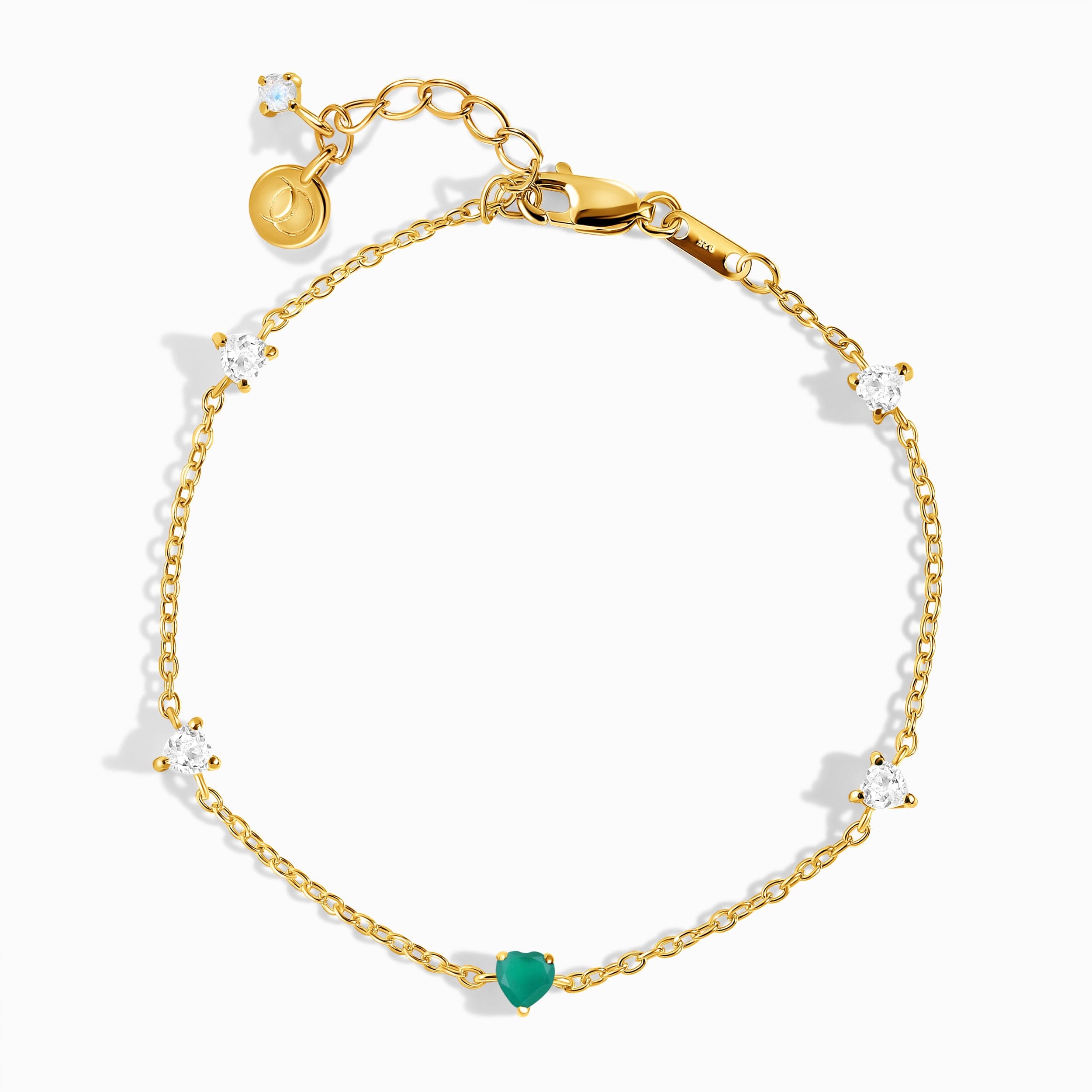 Green Onyx Never Without My Gem Bracelet - May Birthstone、mySite、hinf8tx79