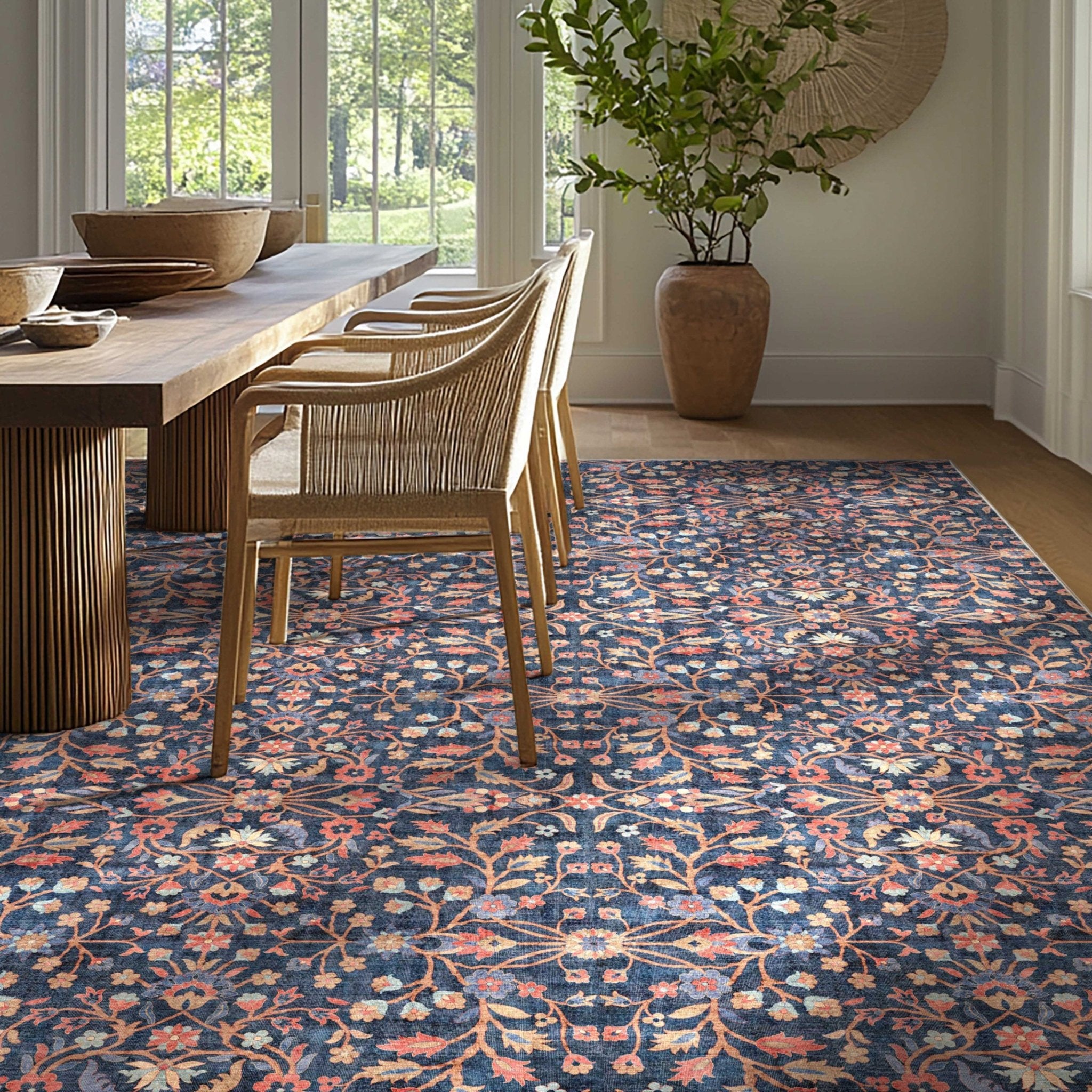 Jorunn Botanical Custom Rug - Flat-Pile, Personalized Sizes, Easy Maintenance、mySite、gigharbornorthrealestate