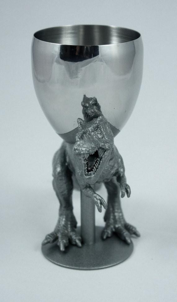 T-Wineosaurus Rex Kiddush Cup in Antique Silver、mySite、topwebapps
