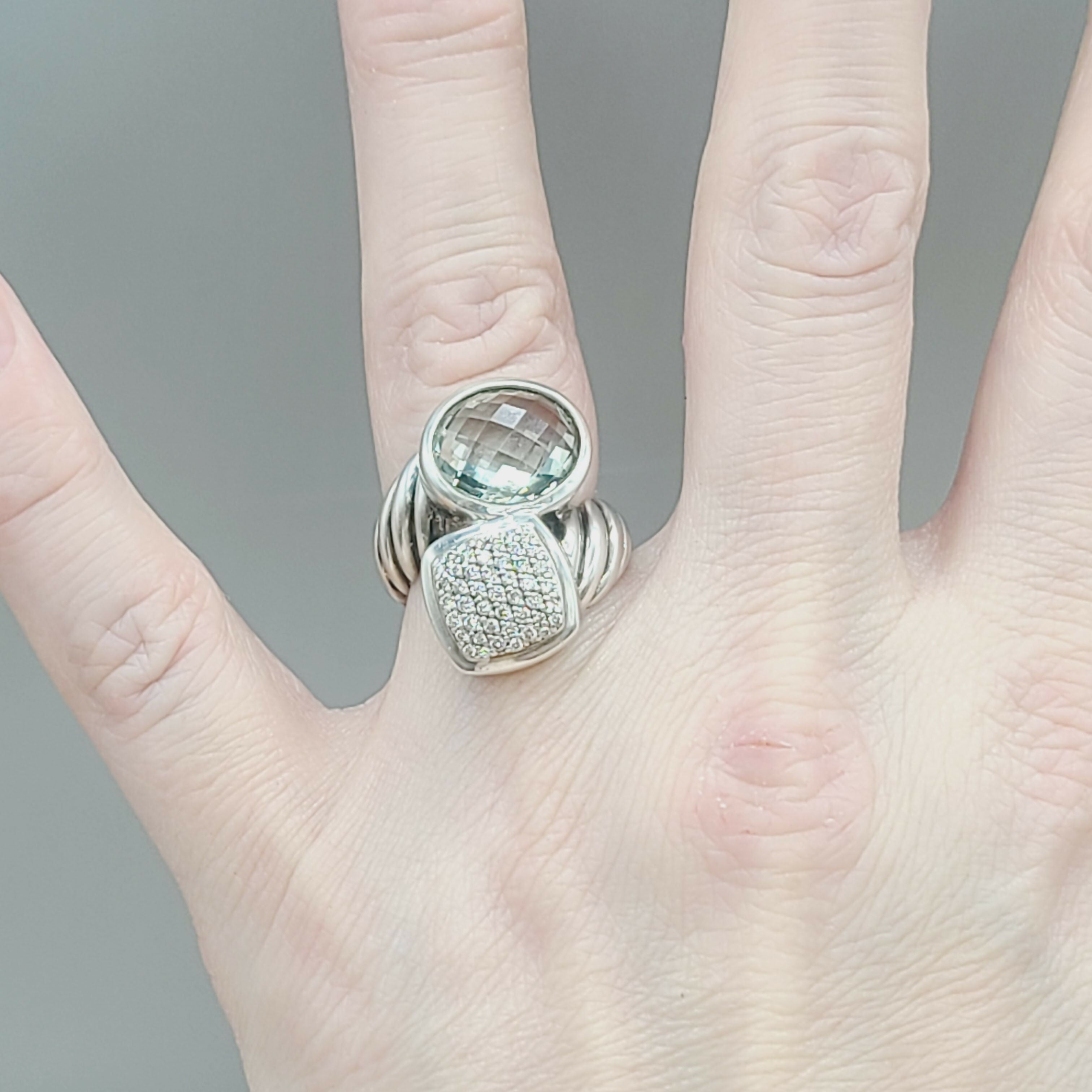 David Yurman Bypass Ring Prasiolite & Diamond、mySite、hinf8tx79