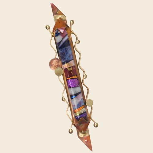Narrow Pointed Copper Mezuzah with Glass by Gary Rosenthal、mySite、topwebapps