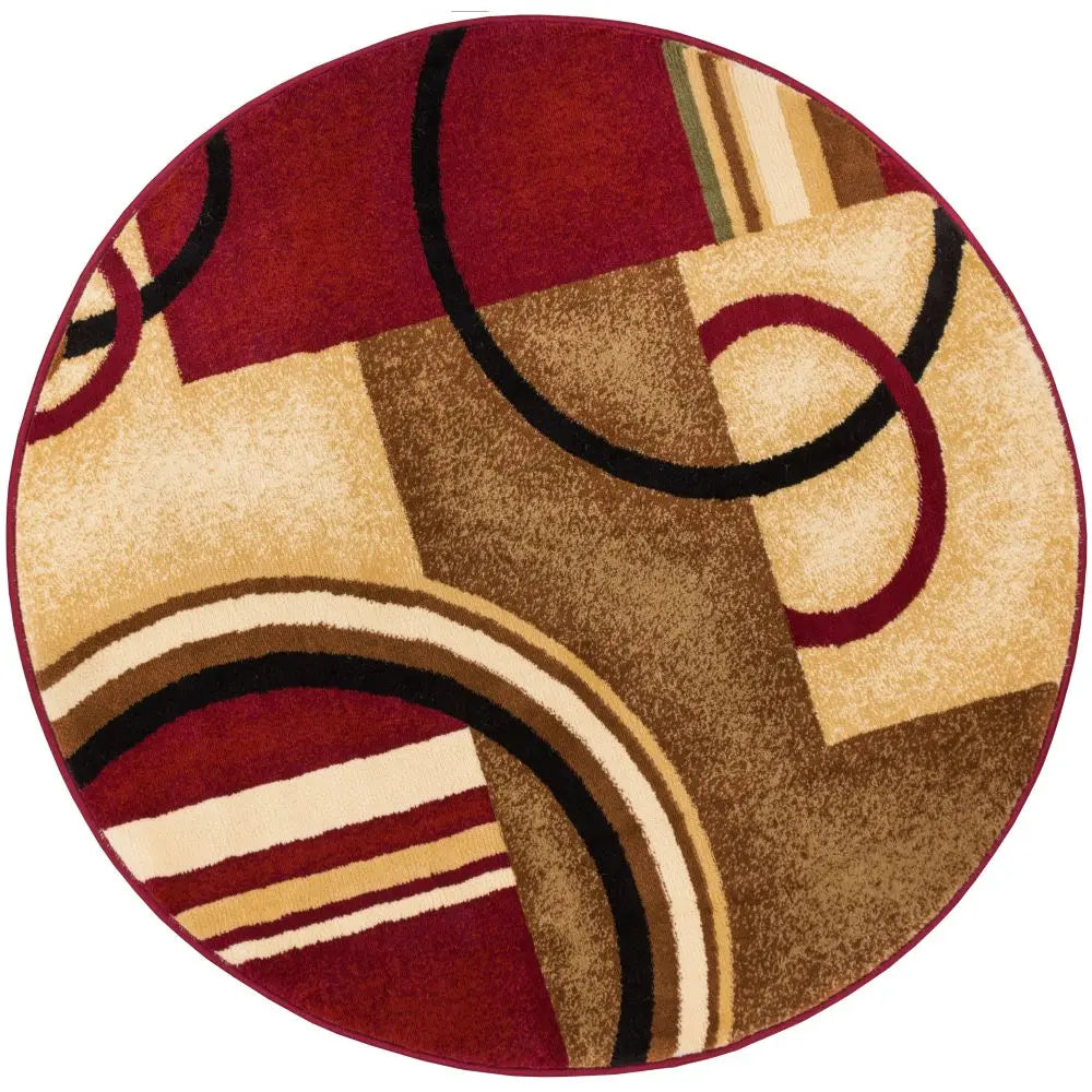 Arcs & Shapes Red Modern Rug、mySite、gigharbornorthrealestate