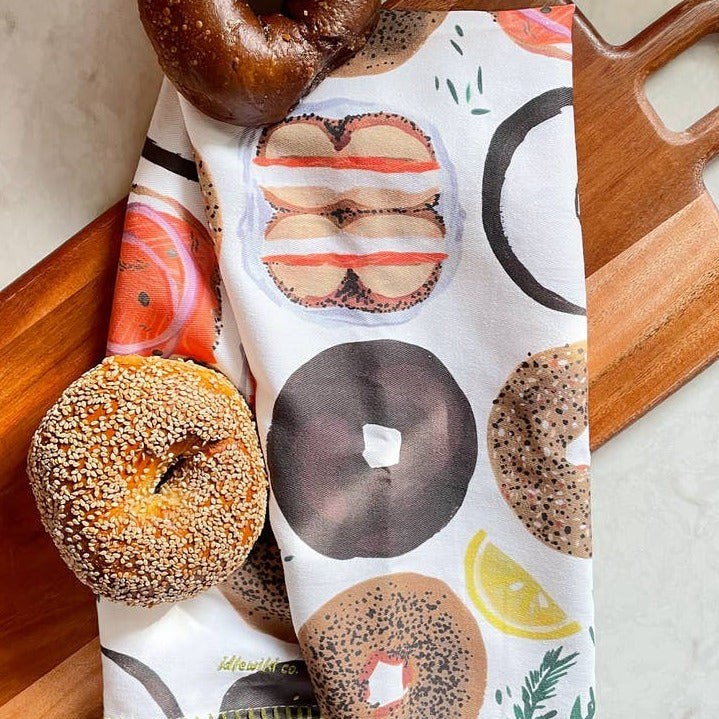Yummy Bagels Tea Towel、mySite、topwebapps