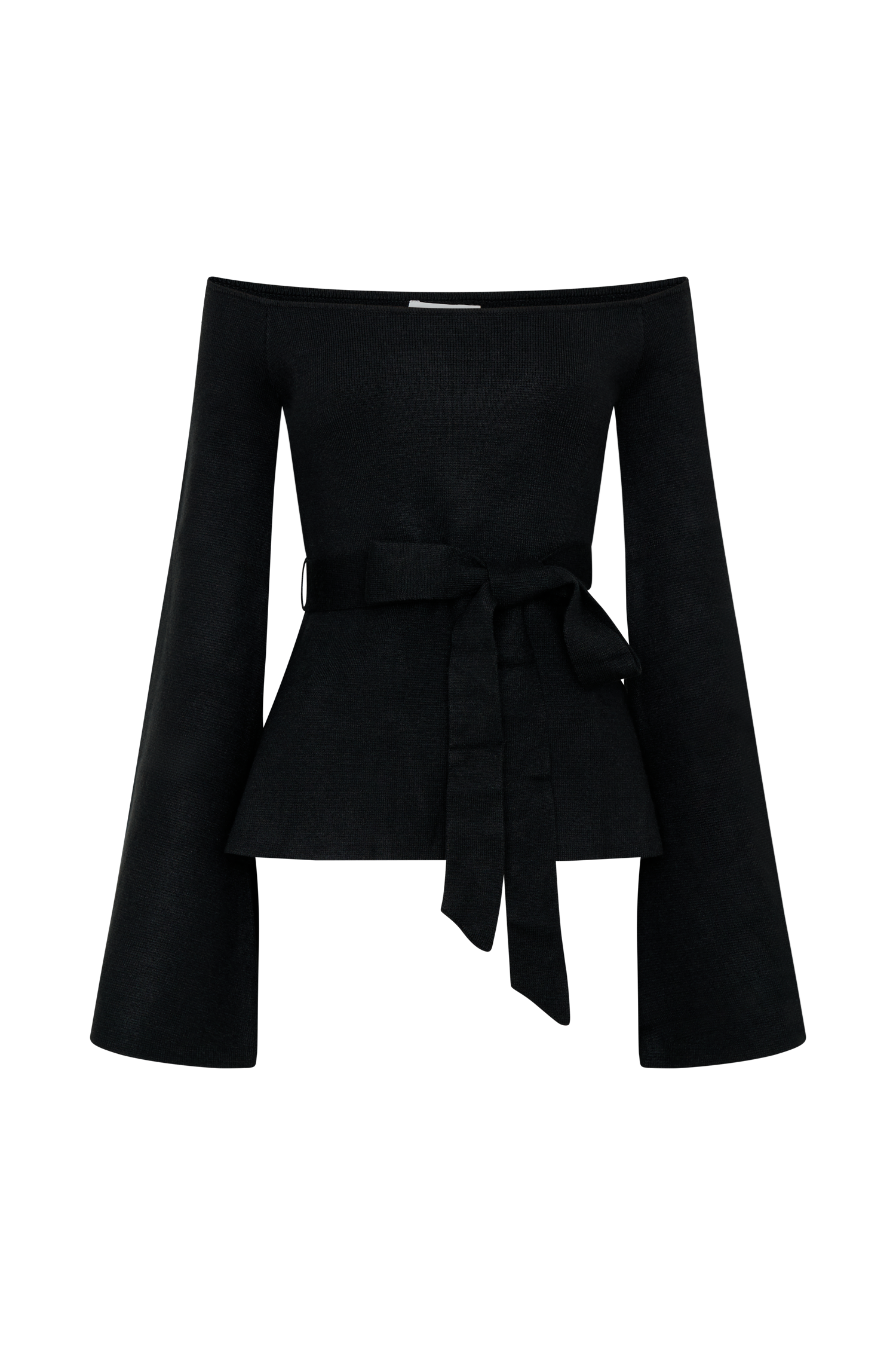 Kyle Off Shoulder Knit Top - Black、mySite、solidvoid