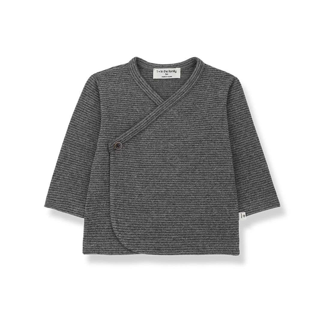  1+ in the family Sol Newborn Shirt - Grey、mySite、merchandisen