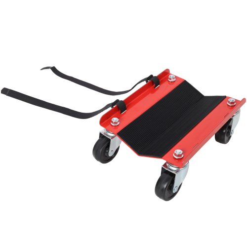 Snowmobile Dolly Heavy Duty V-Slide with 2.5"Swivel Casters and Rubber Pad Protecting Skis 1500Lbs Capacity,red color、、eastwooduniform