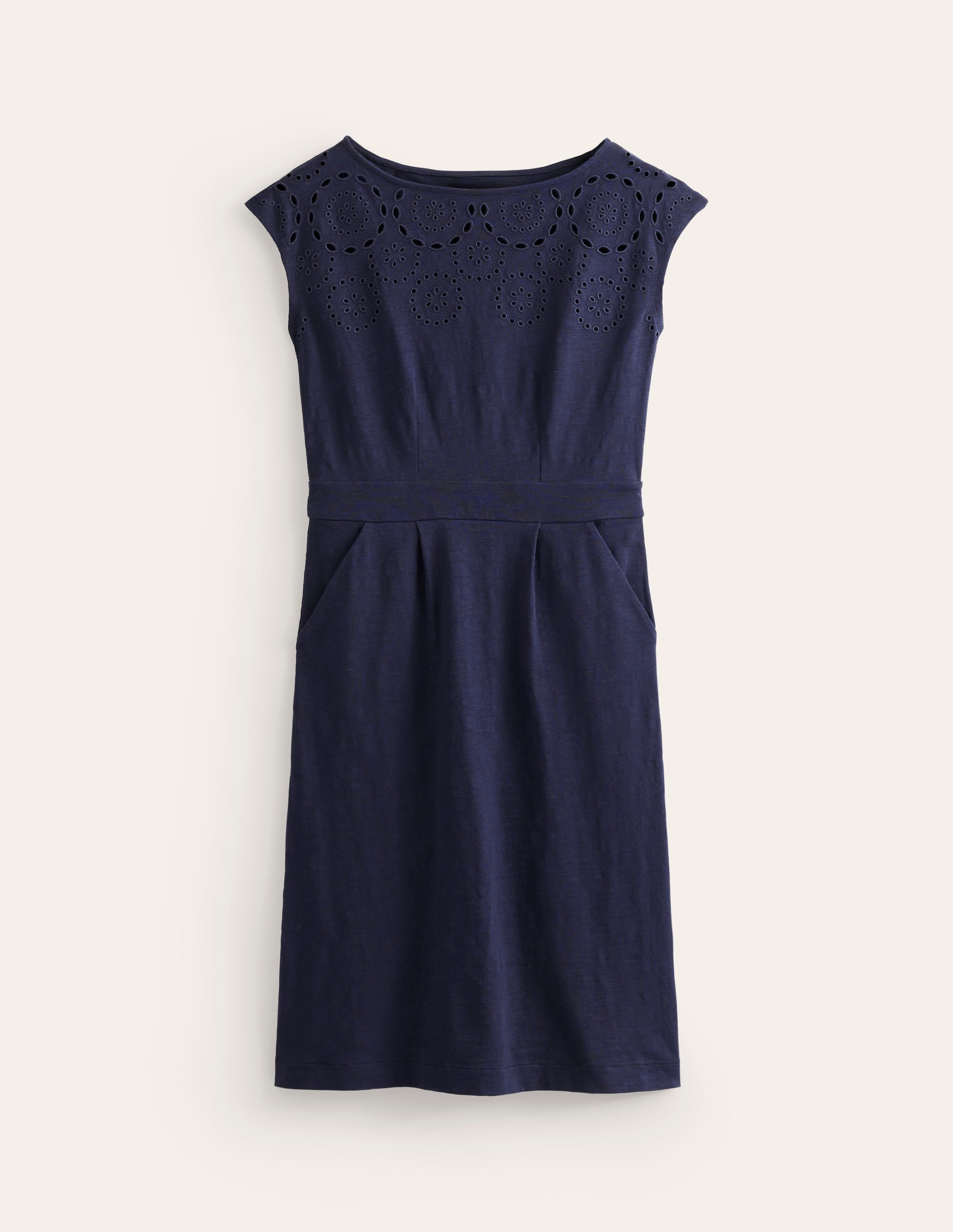  Florrie Broderie Dress-Light Navy、mySite、ashleygrahame
