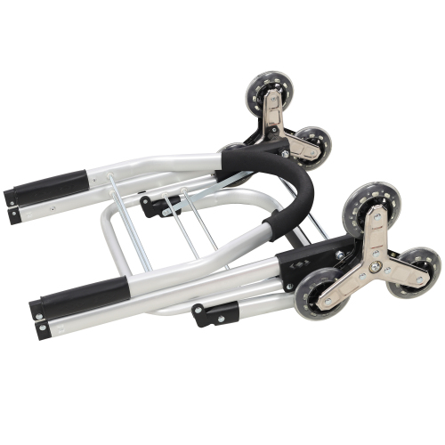 Shopping Stair Trolley with Wheels,Trolley Black Foldable Shopping Cart,Removable Shopping Oxford Waterproof Bag,Stainless Steel Triangular Wheels, Black、、eastwooduniform