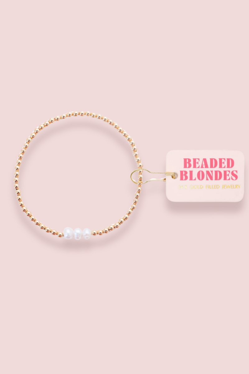 Harper Pearl Gold Beaded Bracelet- S/M、mySite、hinf8tx79