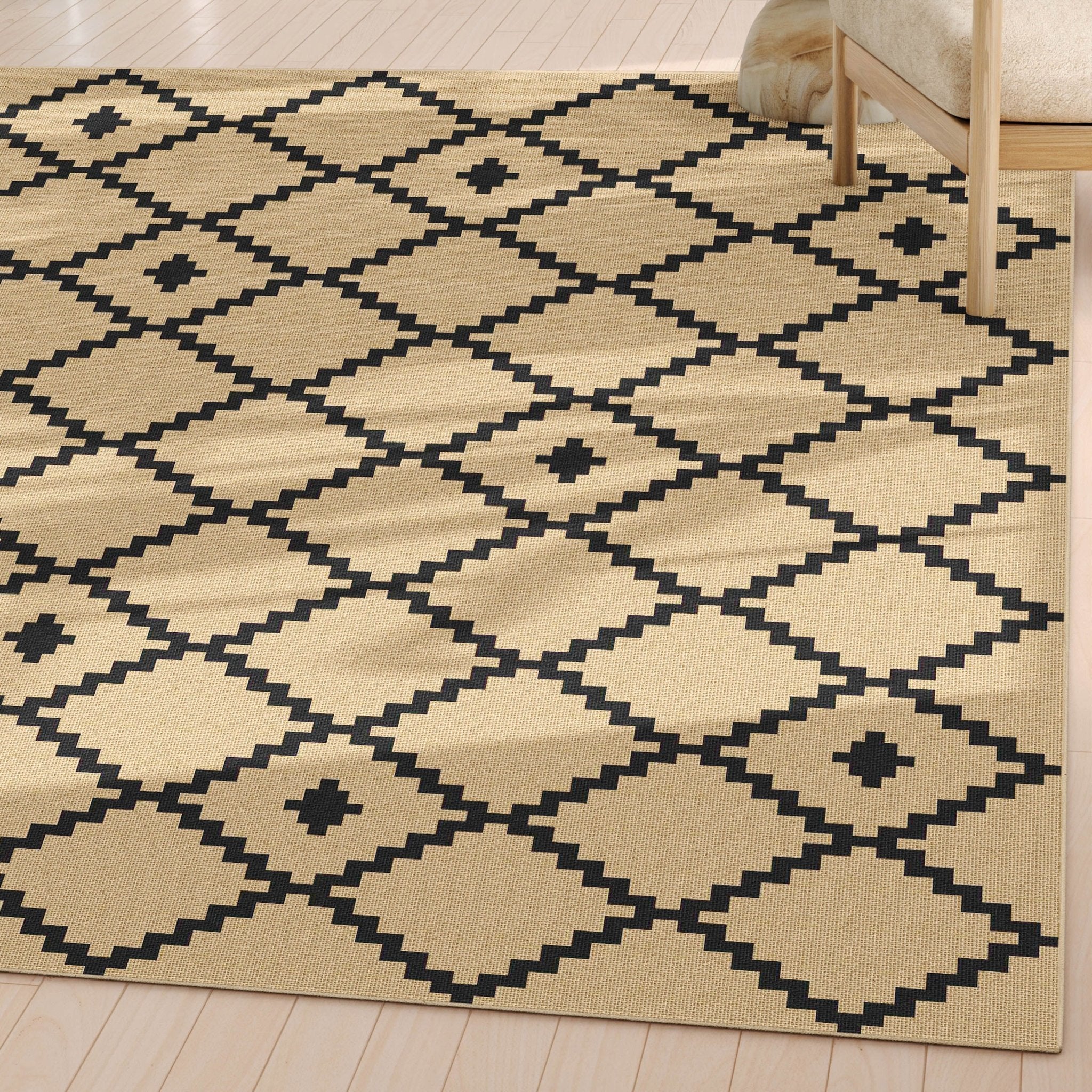 Faux-Jute Akita Moroccan Lattice Flatweave Rug、mySite、gigharbornorthrealestate