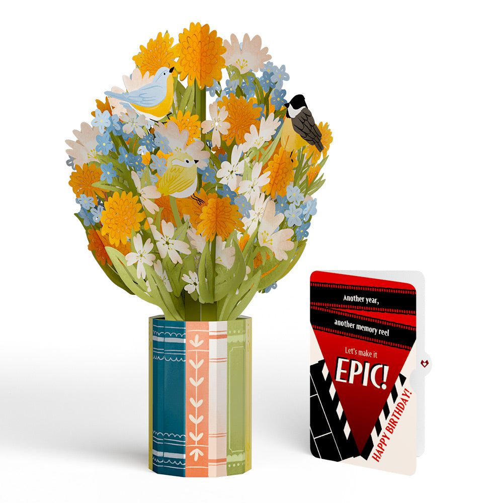 Spring Joy Birthday Bouquet and Epic Reel Sentiment Set、mySite、solidvoid