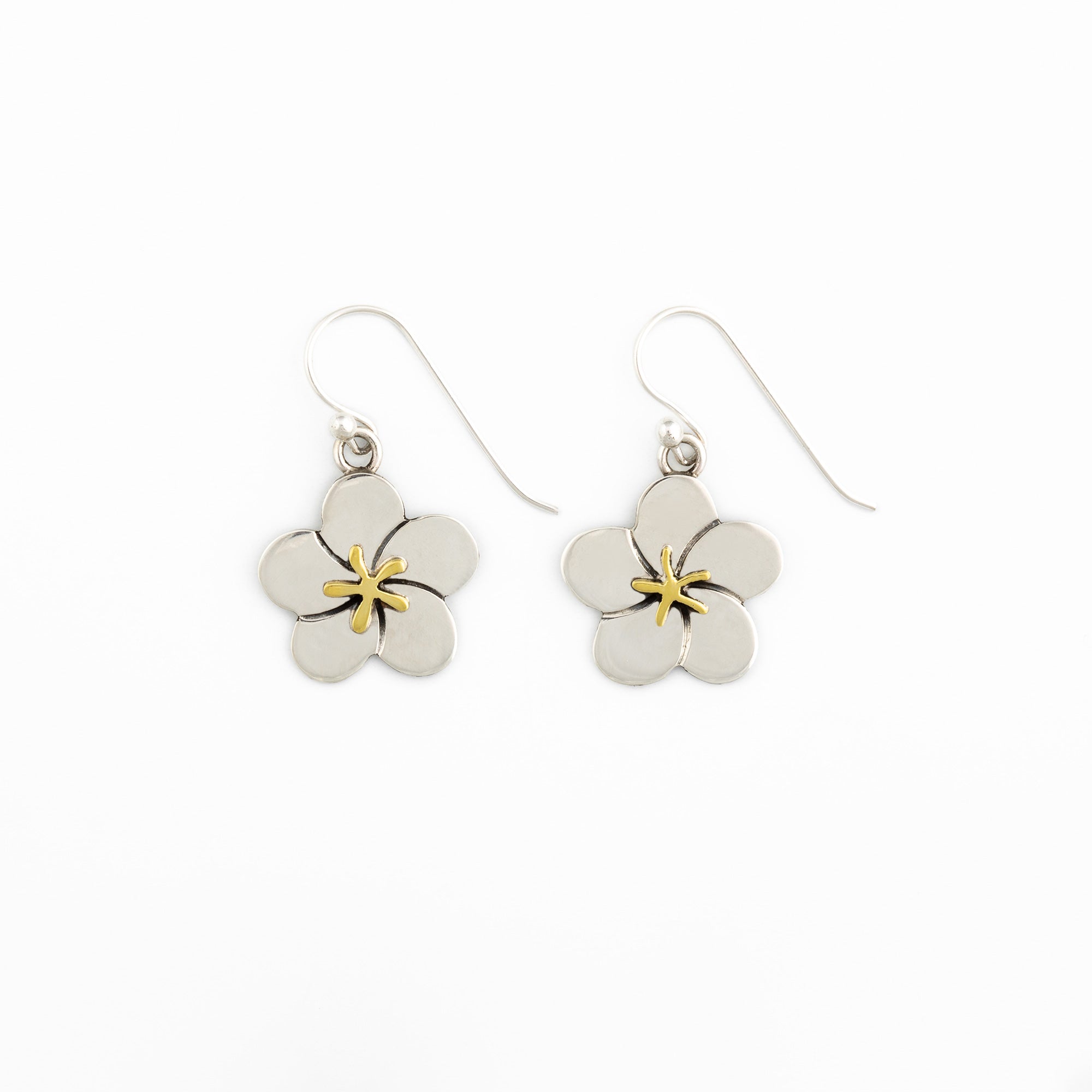 Mixed Metal Dangling Flower Earrings、mySite、camillekostekn