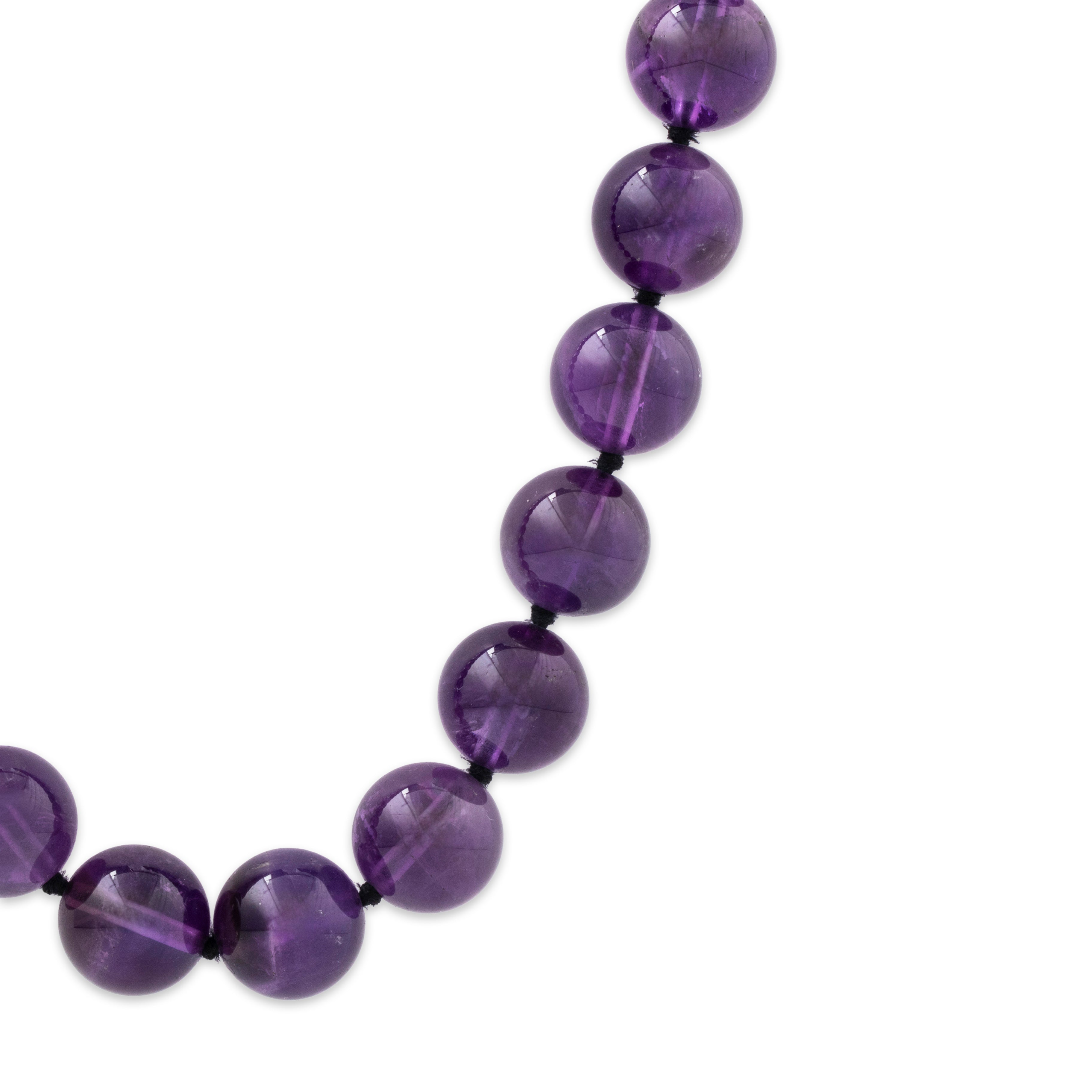 Vintage 14k Yellow Gold Amethyst Diamond Flower Clasp Long Necklace 32、mySite、hinf8tx79