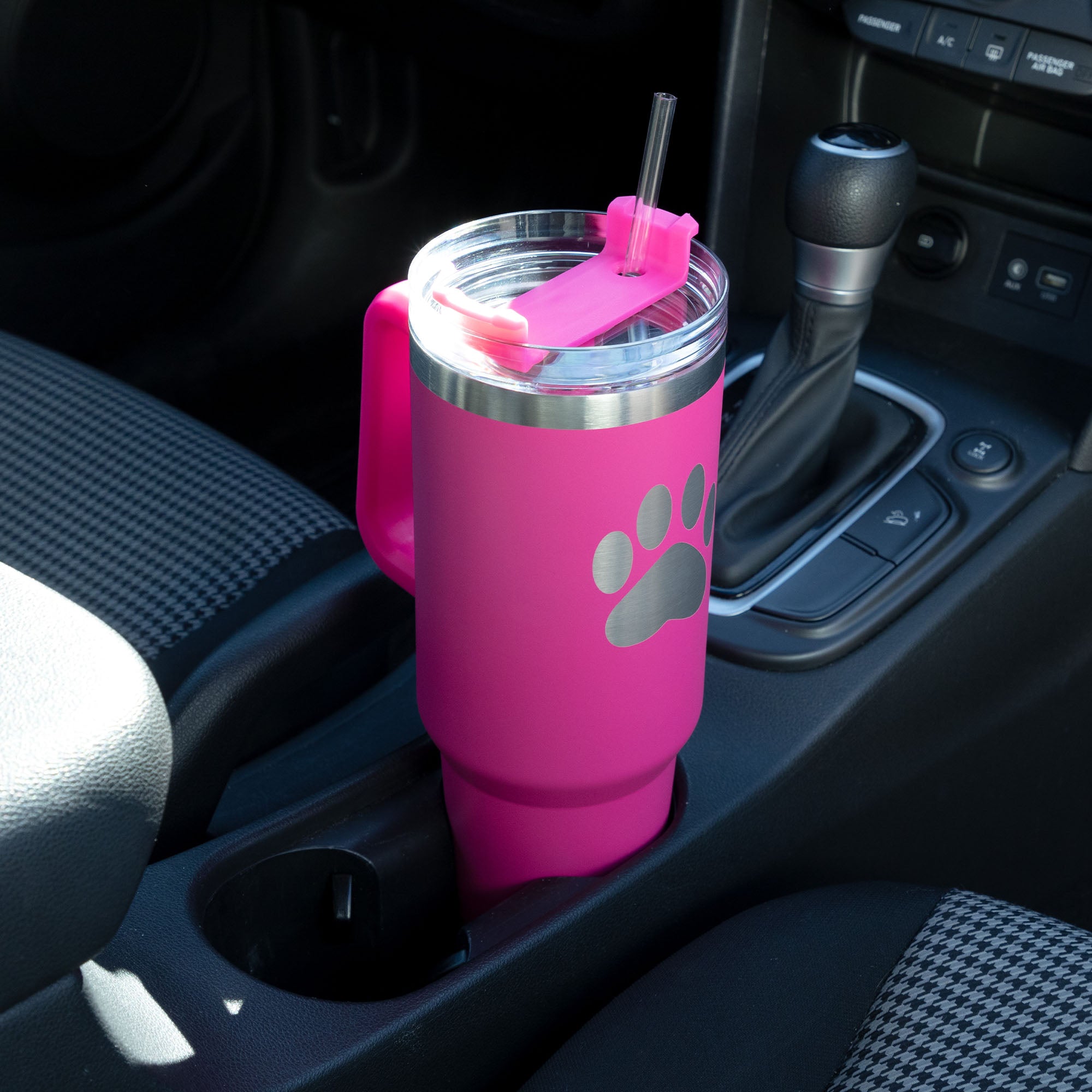 Paw Print Vacuum Sealed Stainless Steel Tumbler - 40 oz、mySite、camillekostekn