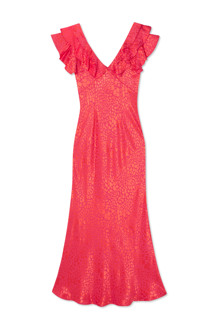 Pink Animal Jacquard Tilda Dress、mySite、solidvoid