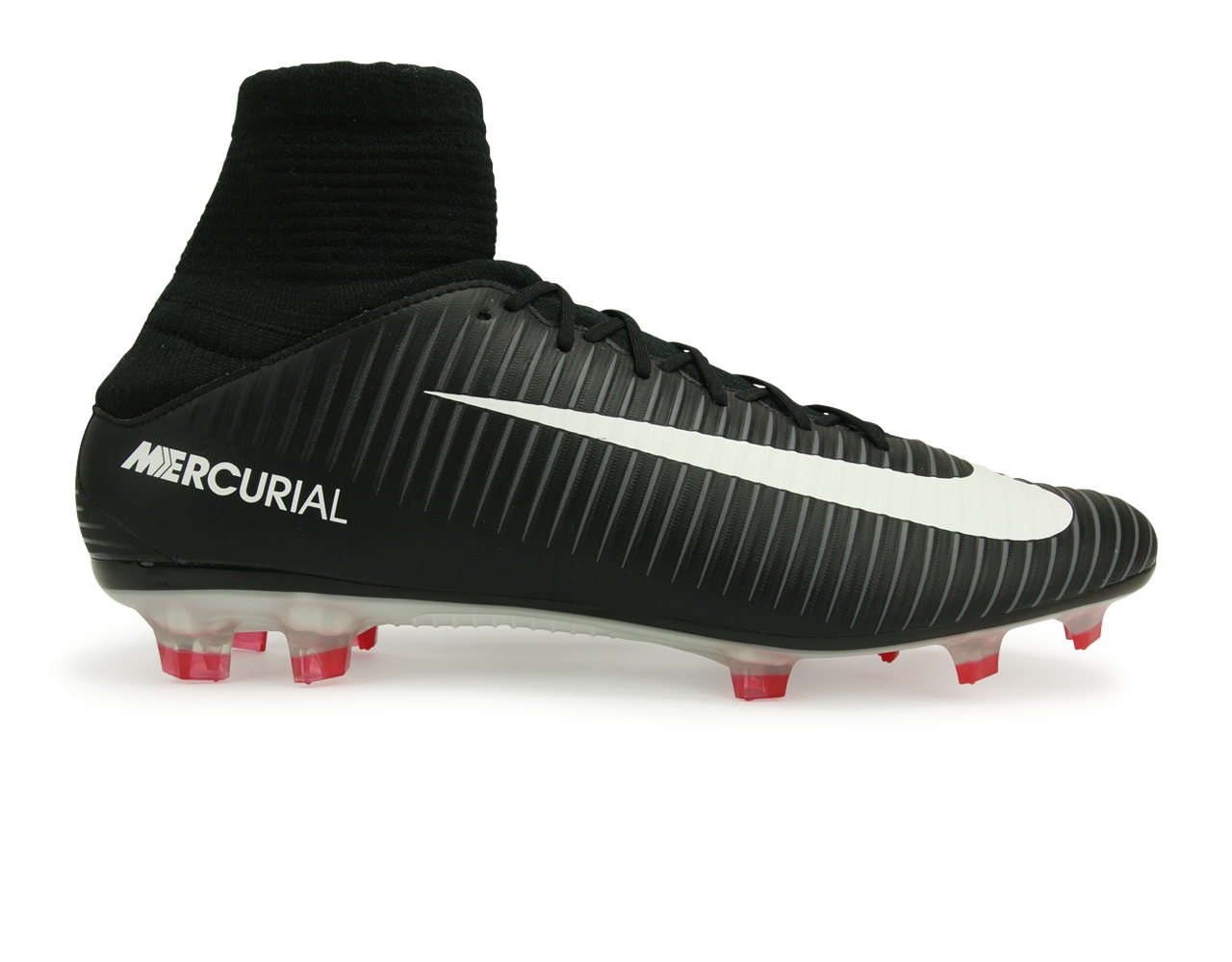 Nike Men's Mercurial Veloce III Dynamic Fit FG Black/White/Dark Grey/University Red、mySite、bottomscart