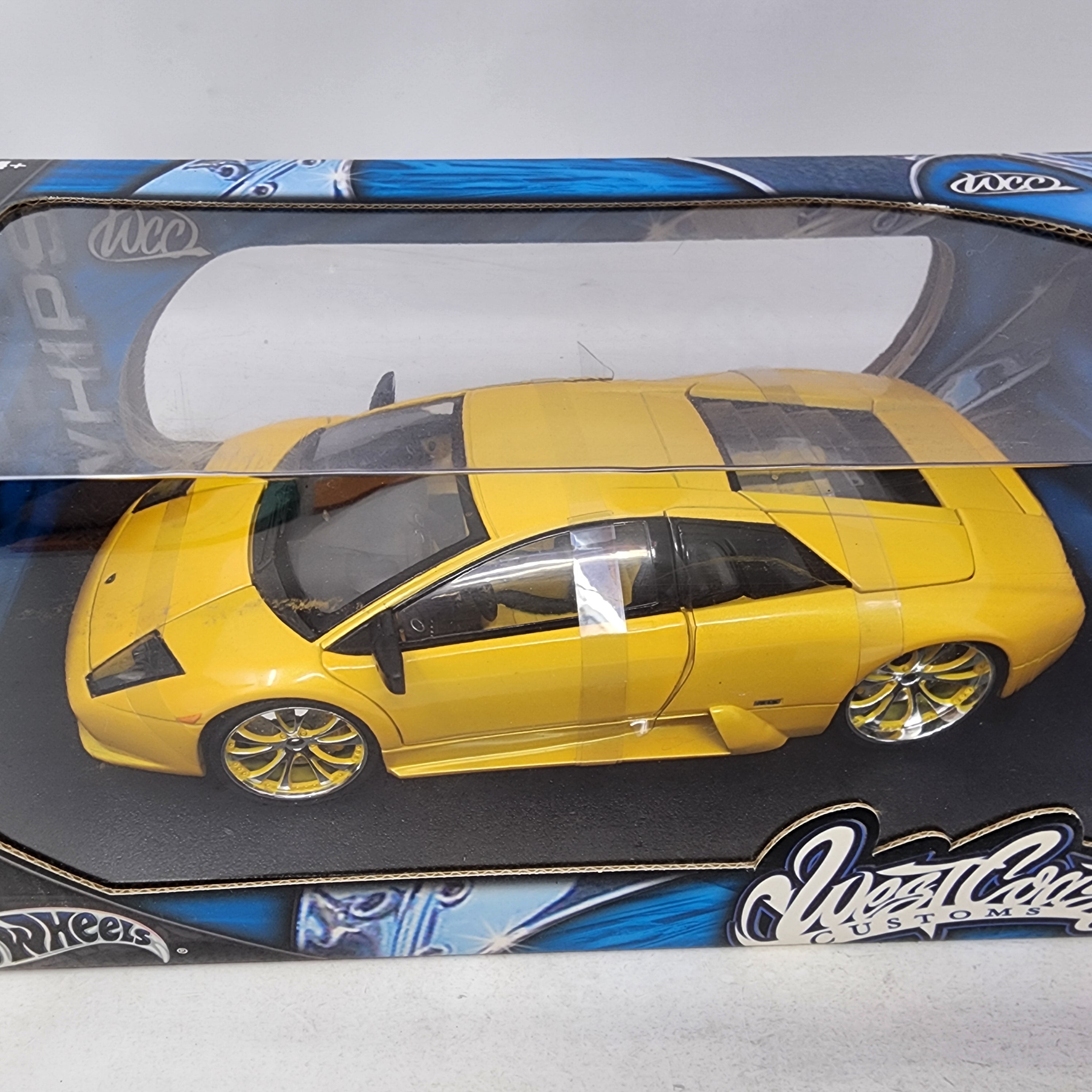 Lamborghini Murcielago West Coast Customs * Yellow * Hot Wheels 1/18 Scale、mySite、hgirdovlk